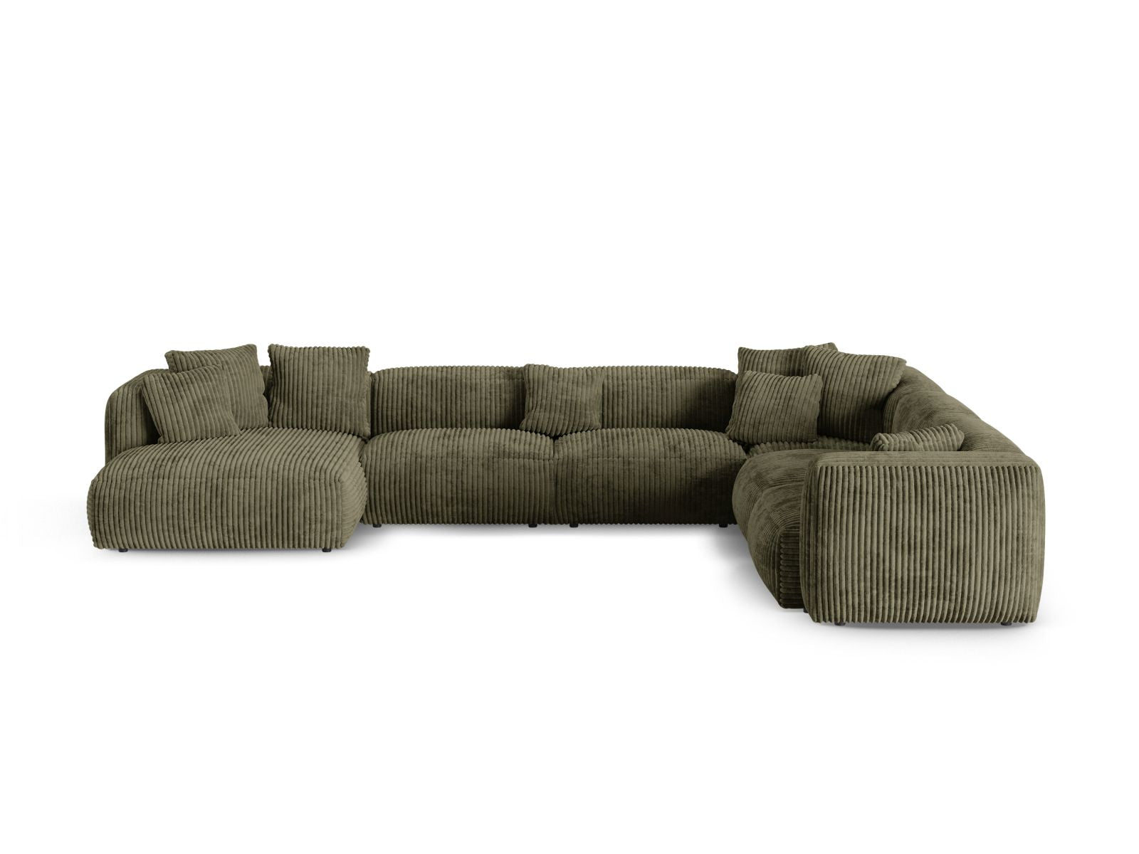 6-Sitzer Ecksofa rechts XL Martina in Moss Green-Tilia präsentiert im Onlineshop von KAQTU Design AG. Ecksofa rechts ist von Micadoni