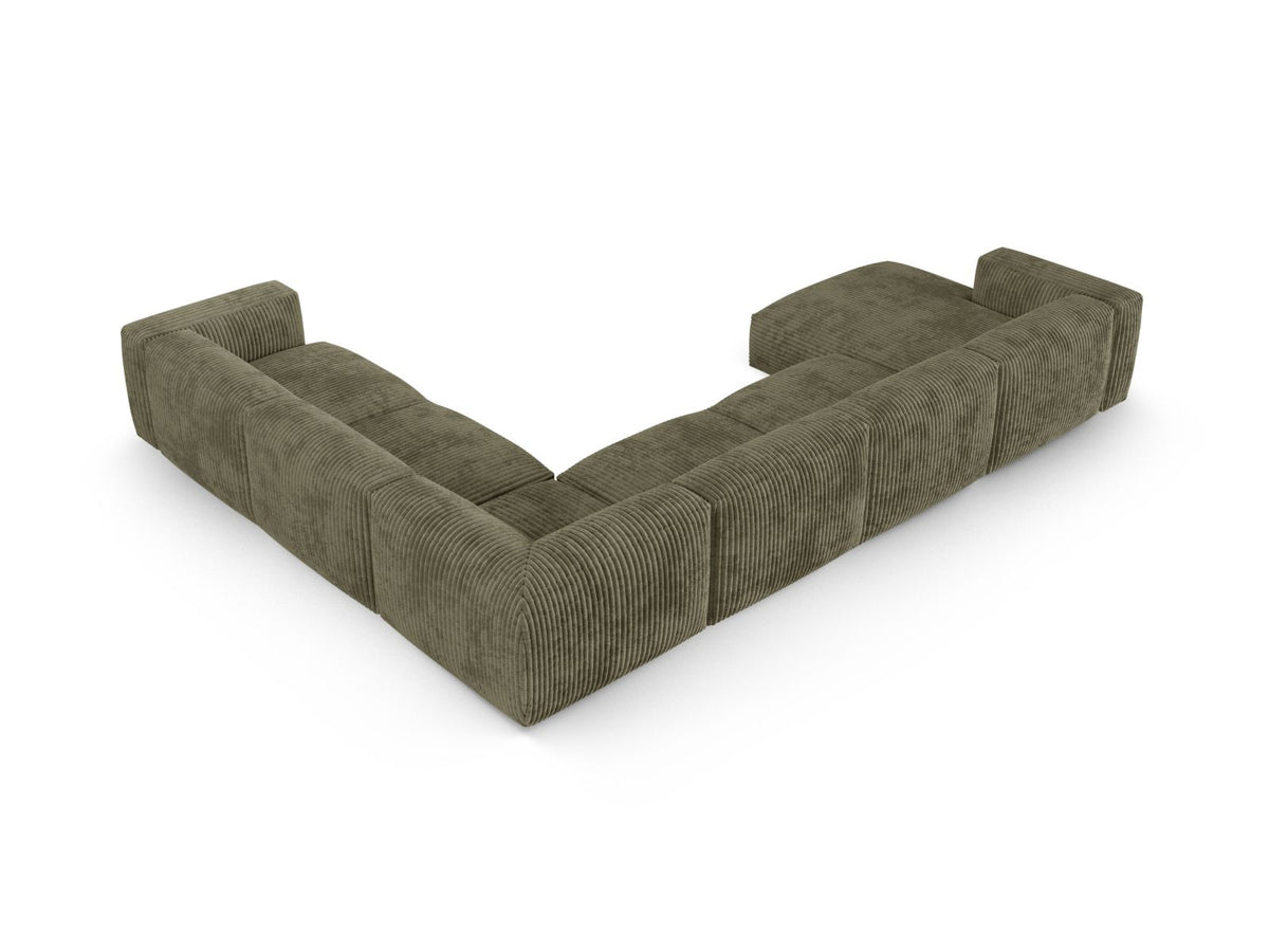 6-Sitzer Ecksofa rechts XL Martina in Moss Green-Tilia präsentiert im Onlineshop von KAQTU Design AG. Ecksofa rechts ist von Micadoni