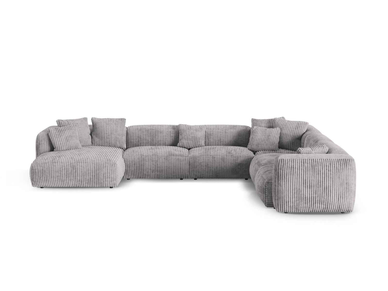 6-Sitzer Ecksofa rechts XL Martina in Light Grey-Tilia präsentiert im Onlineshop von KAQTU Design AG. Ecksofa rechts ist von Micadoni