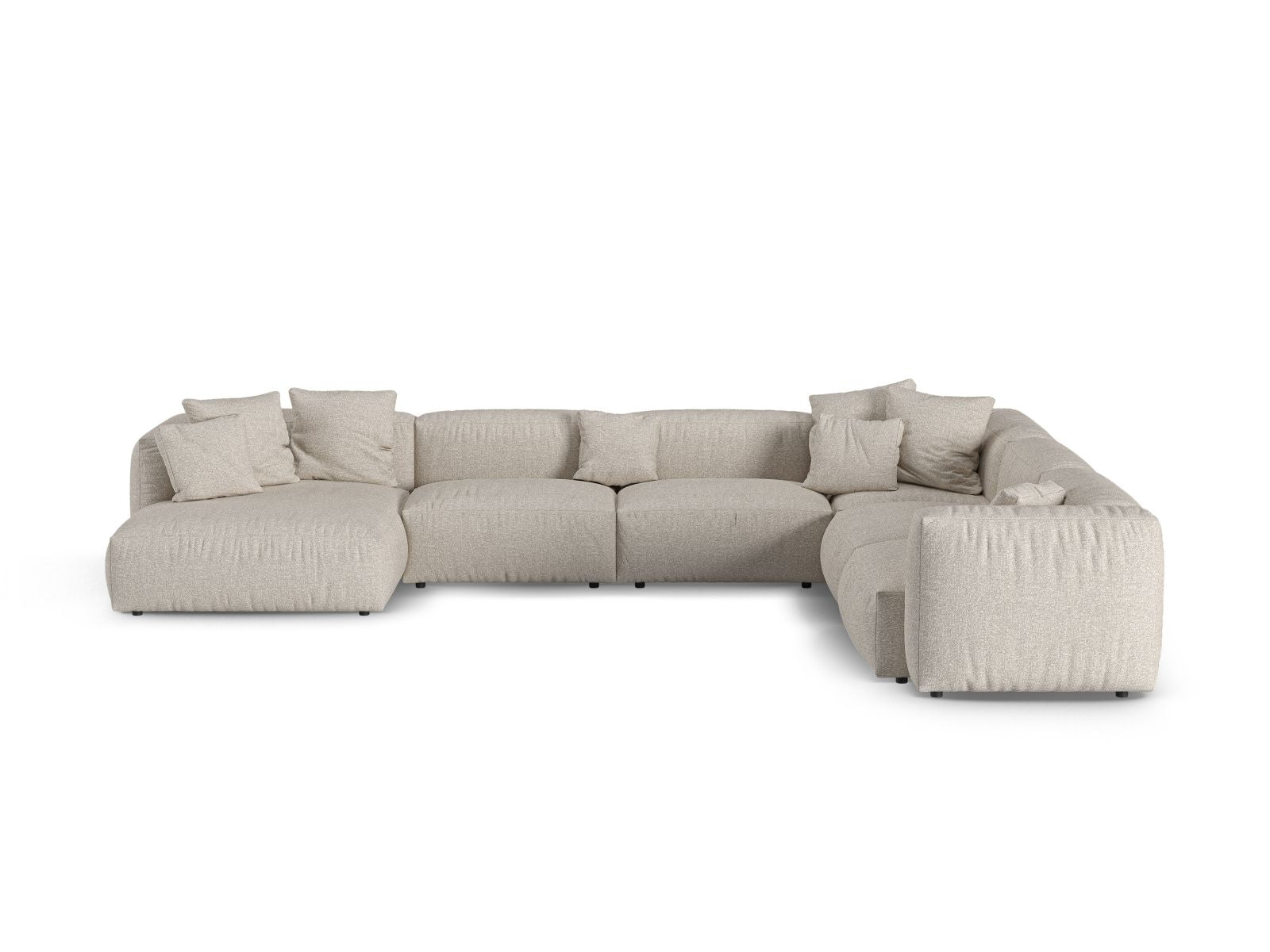 6-Sitzer XL Modular Ecksofa rechts Martina in Beige-Monet präsentiert im Onlineshop von KAQTU Design AG. Ecksofa rechts ist von Micadoni