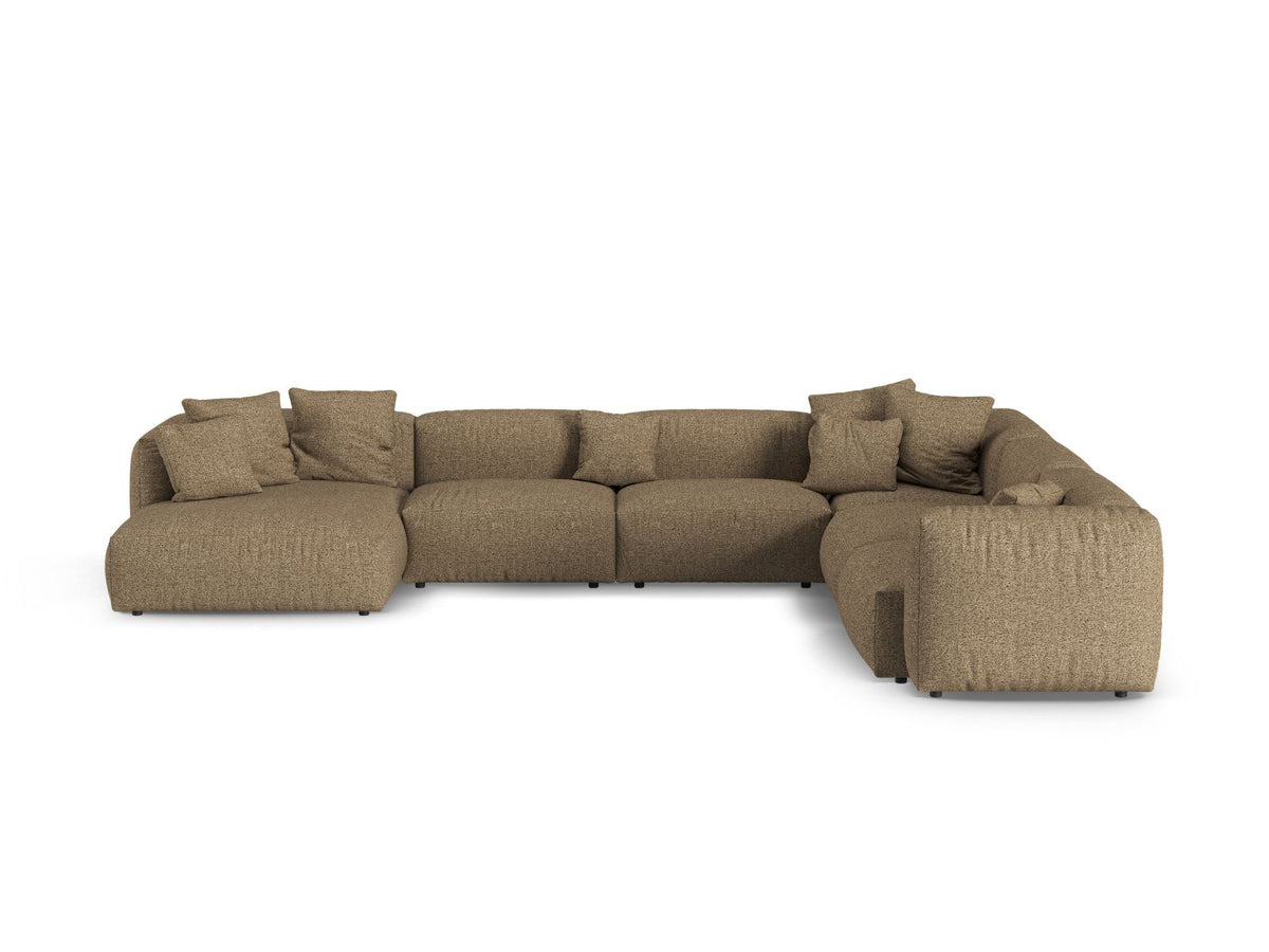 6-Sitzer XL Modular Ecksofa rechts Martina in Cappuccino-Monet präsentiert im Onlineshop von KAQTU Design AG. Ecksofa rechts ist von Micadoni
