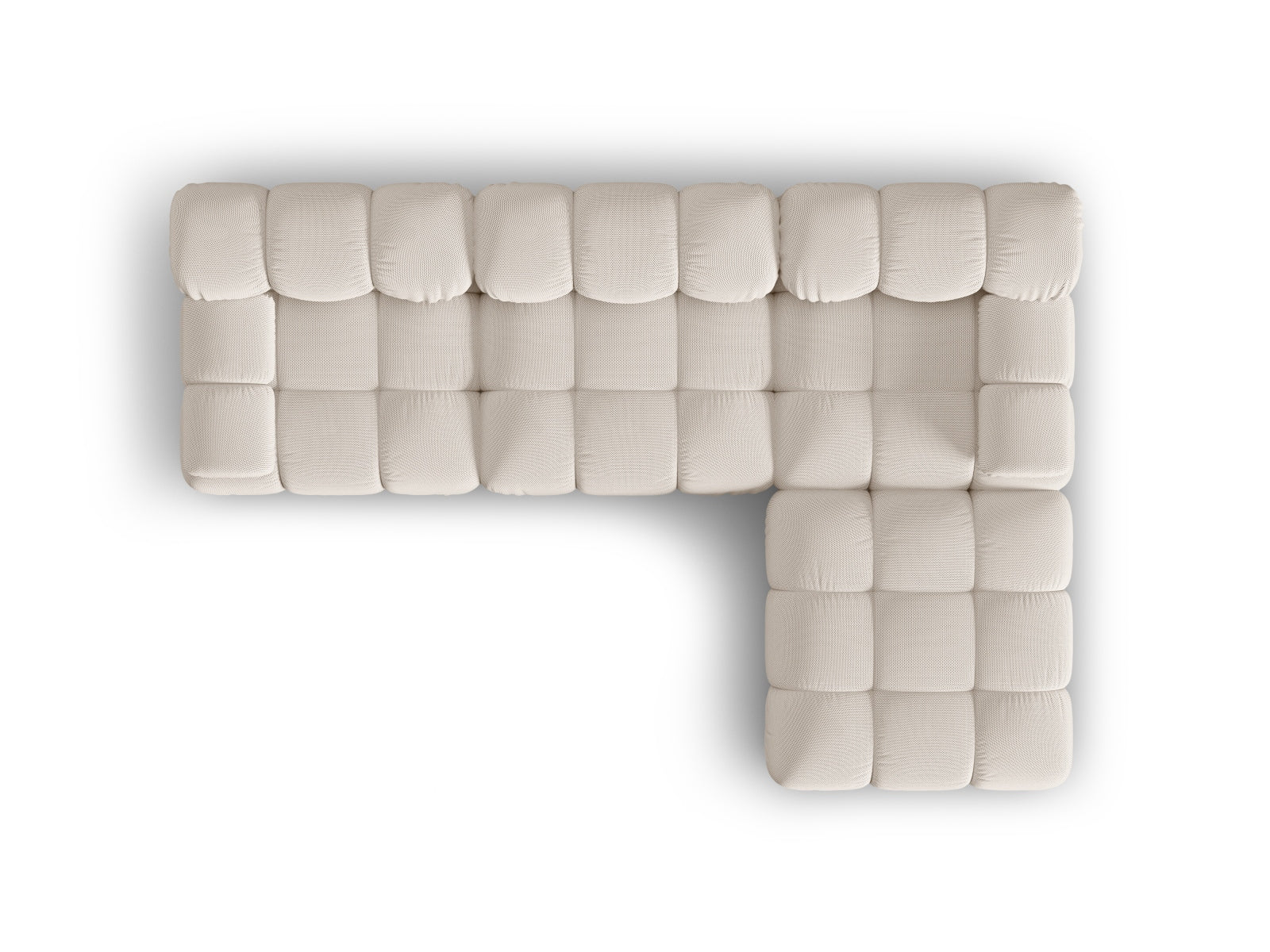 Stylisches Bellis 4-Sitzer Sofa in sanftem Beige, 188 cm, rechtsseitig, ideal für stilvolle und einladende Wohnräume.