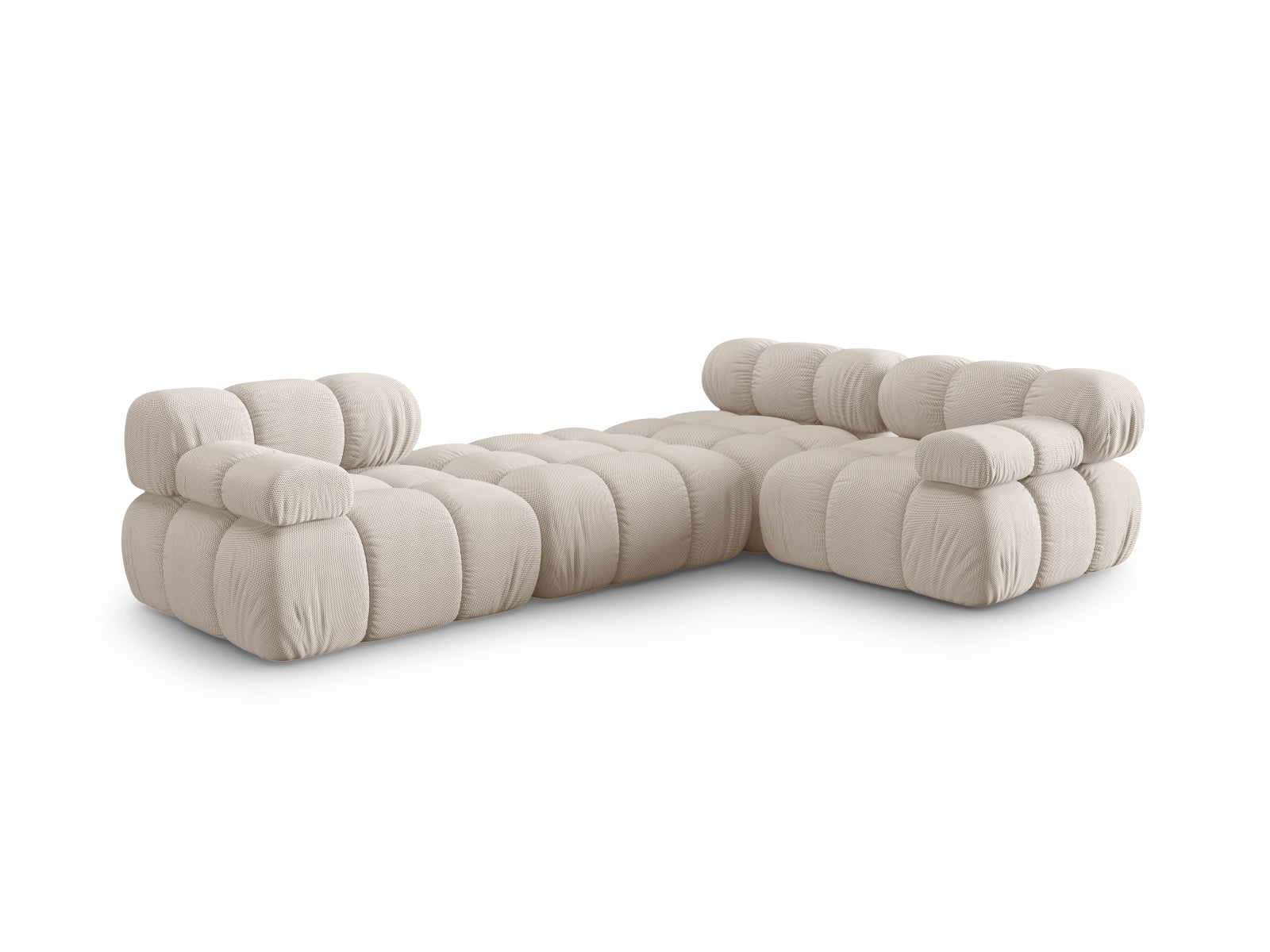 Stylisches Bellis 4-Sitzer Sofa in sanftem Beige, 188 cm, rechtsseitig, ideal für zeitgemäße und einladende Wohnräume.