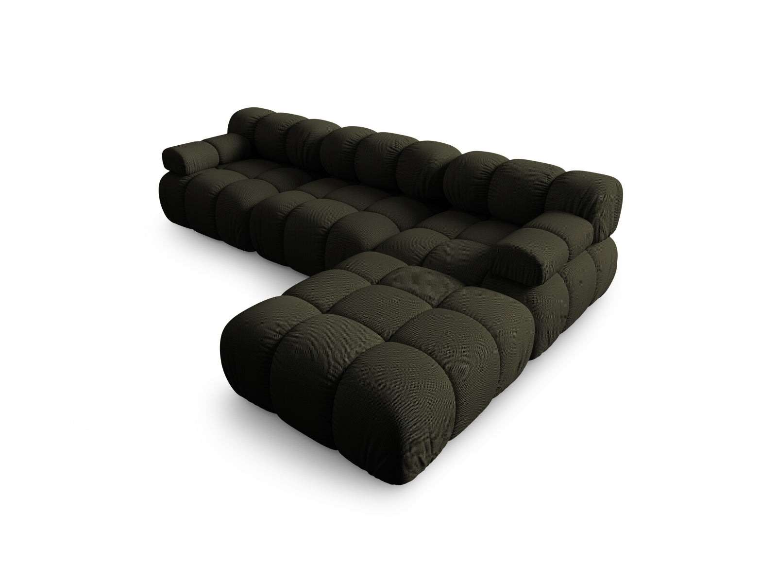 Modulares 4-Sitzer Sofa Bellis in Amazon Green-Sonic, 188cm, rechtsseitig, modernes Design von Micadoni für stilvolle Wohnräume.