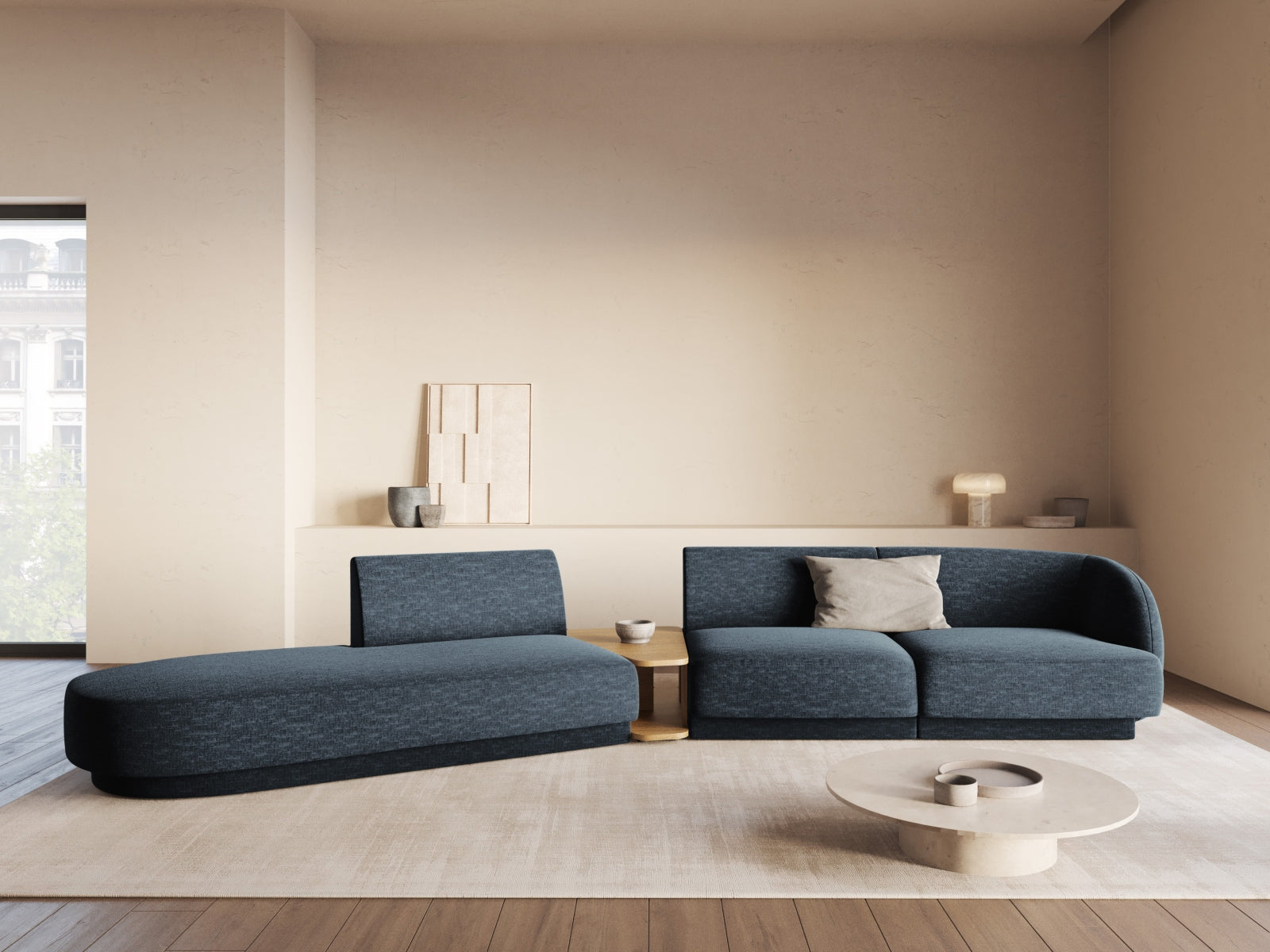 Entdecken Sie das Miley Modulare Sofa links 4 Sitzer von Micadoni – stilvoll, komfortabel und anpassbar für Ihr modernes Zuhause.