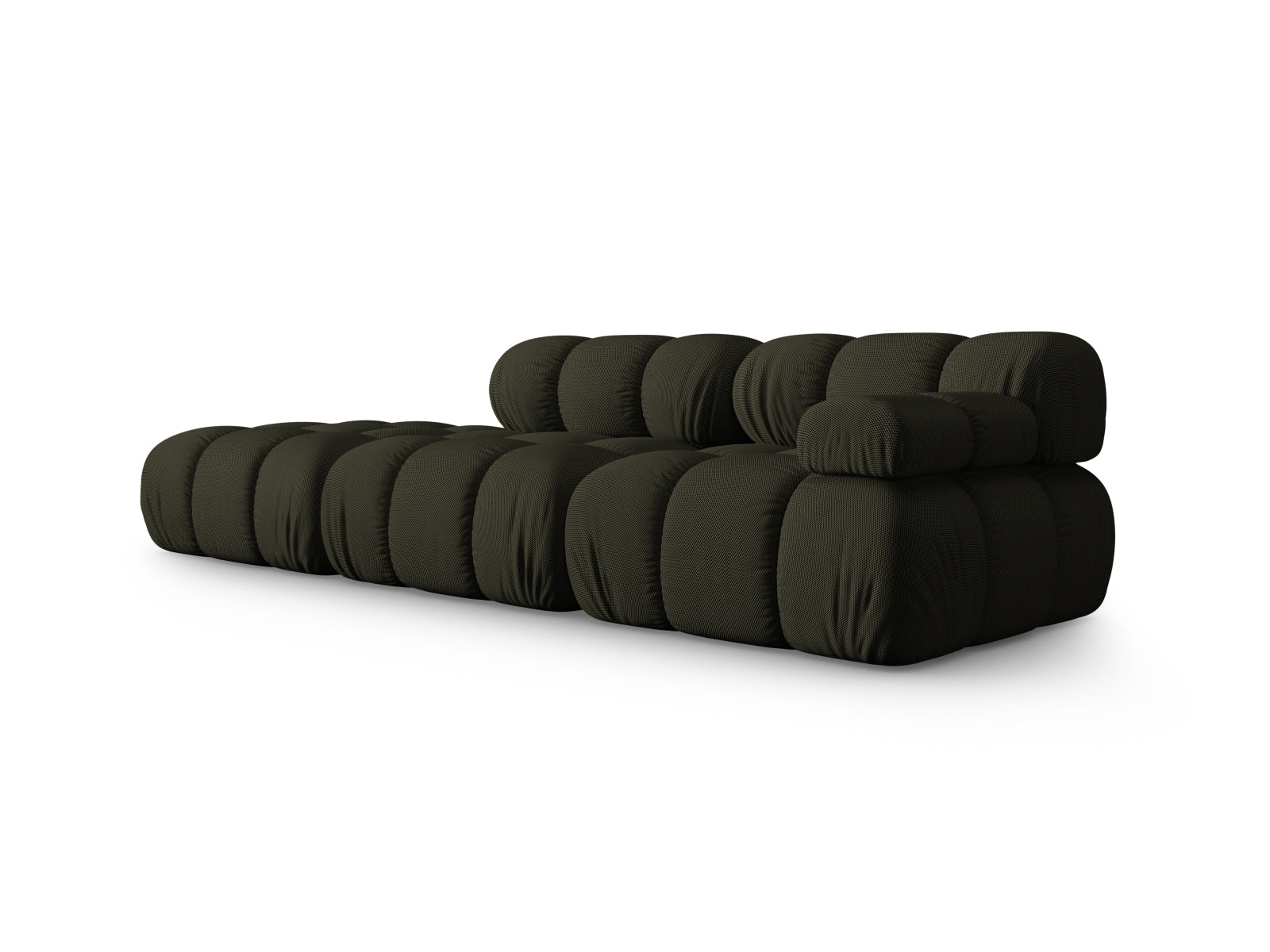 Elegantes Bellis L-Sofa links, 4-Sitzer in Amazon Green-Sonic, ideal für stilvolle Wohnräume, erhältlich bei KAQTU Design AG.