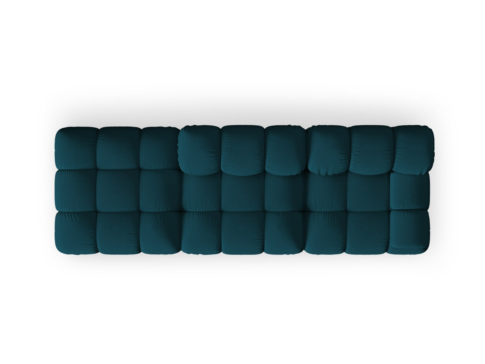 Stylisches Bellis L-Sofa in tiefem Blau, linksseitig, 4-Sitzer mit 94 cm Breite, perfekt für moderne und elegante Wohnumgebungen.