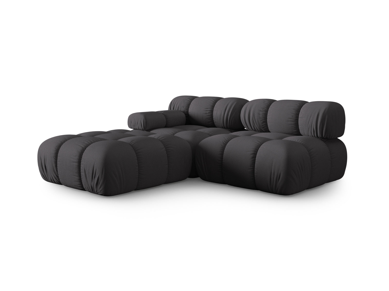 Modulares Bellis 4-Sitzer Sofa links in Espresso-Sonic, perfekt für moderne Wohnzimmer und gemütliche Zusammenkünfte.