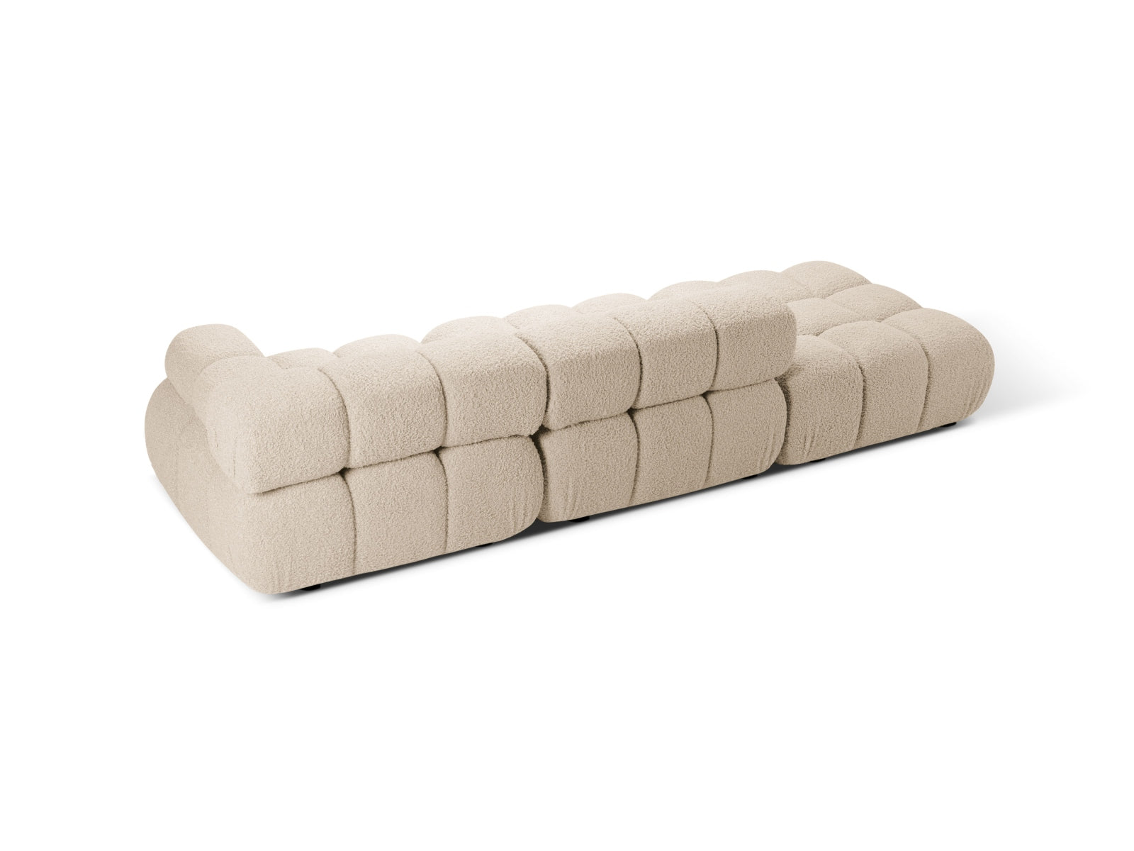 Modulares Bellis Boucle Sofa in hellem Beige, linksseitig, 4-Sitzer, 94 cm, perfekt für moderne Wohnkonzepte, erhältlich bei Micadoni.
