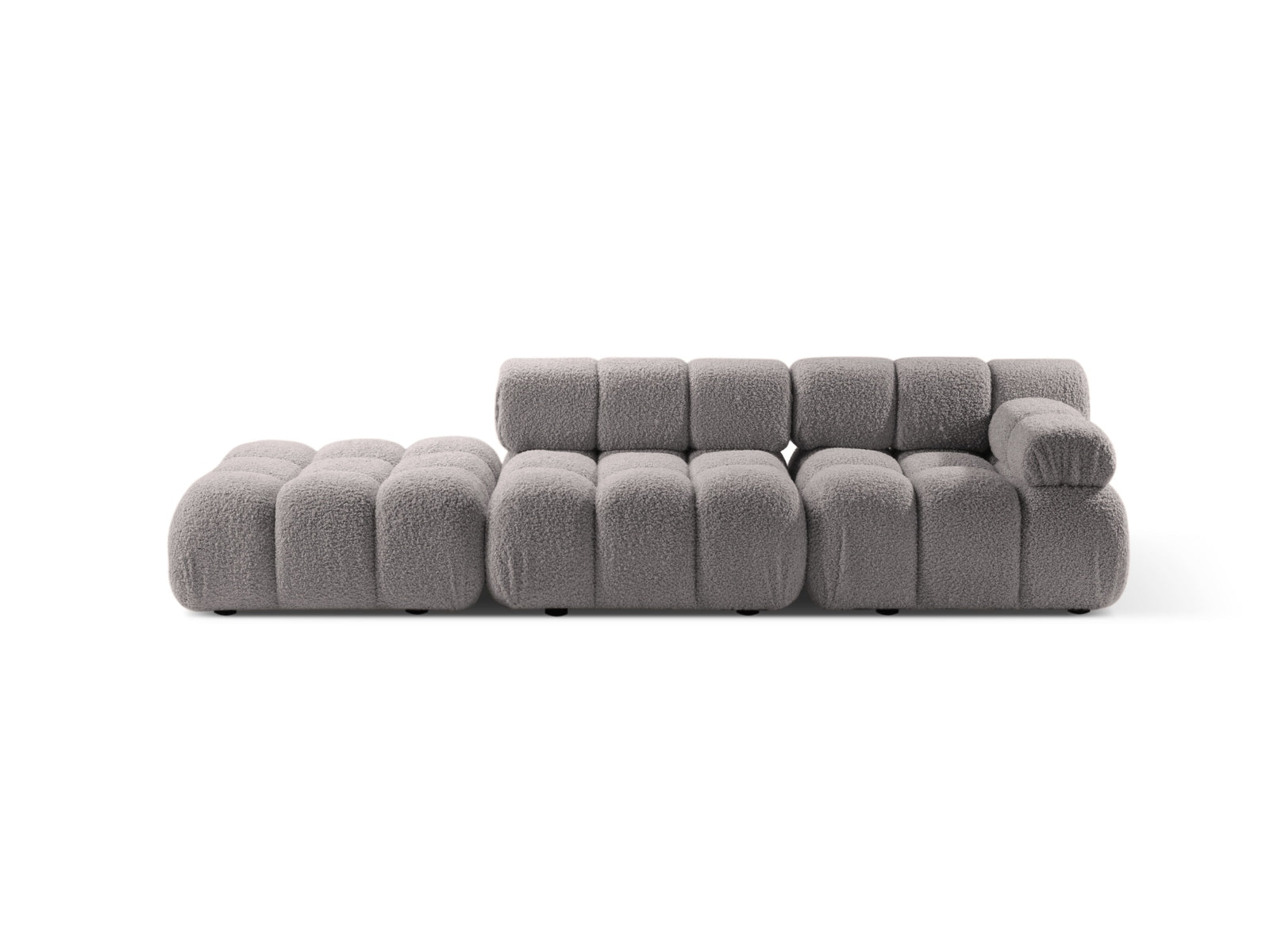 Bellis Boucle modulares Sofa links 4 Sitzer 94cm in Light Grey präsentiert im Onlineshop von KAQTU Design AG. L-Sofa links ist von Micadoni