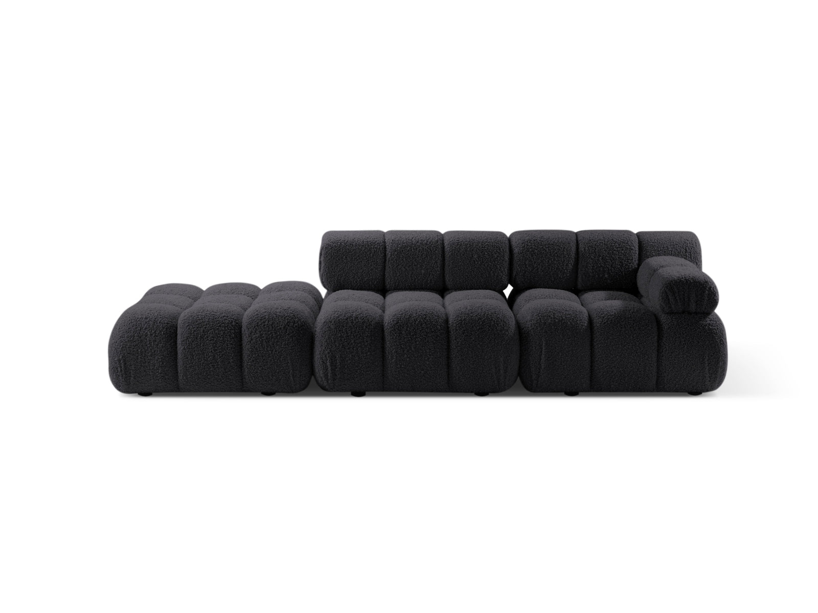 Bellis Boucle modulares Sofa links 4 Sitzer 94cm in Graphite-Rolf präsentiert im Onlineshop von KAQTU Design AG. L-Sofa links ist von Micadoni