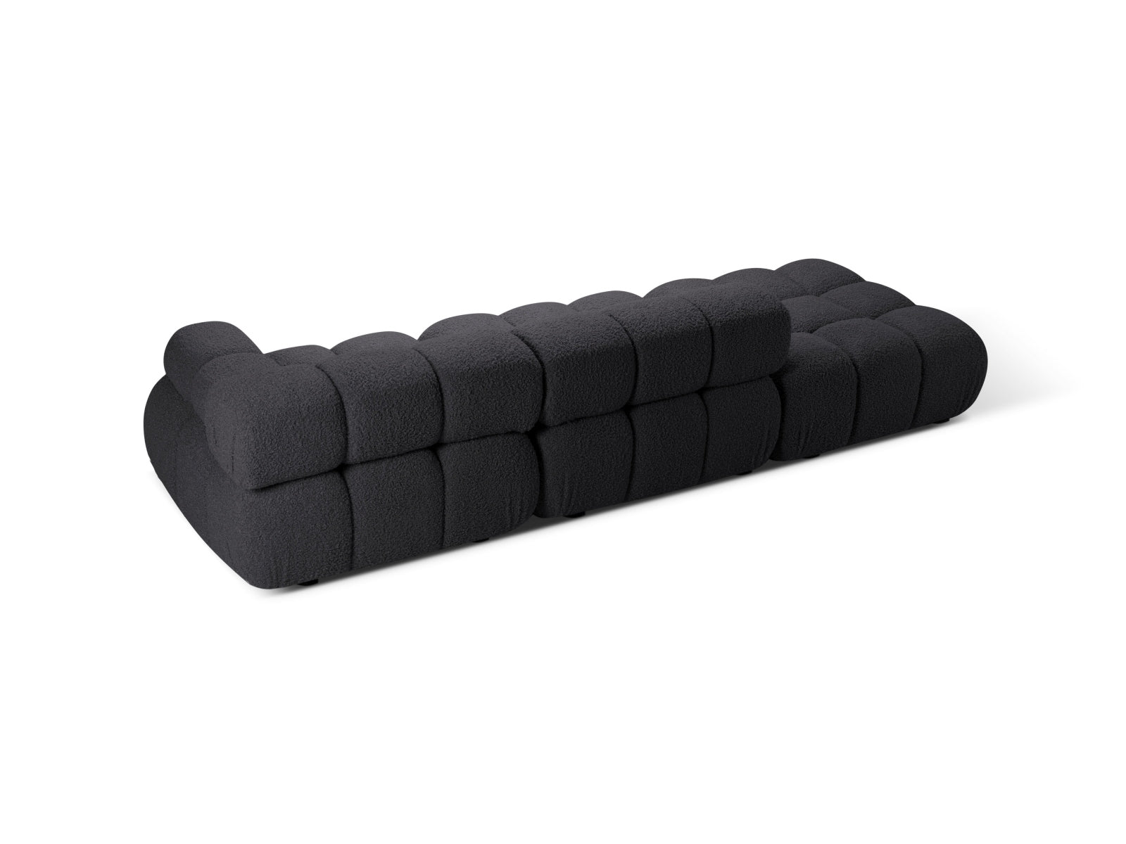 Modulares Bellis Boucle Sofa in Graphit, linksseitig, 4-Sitzer, 94 cm, perfektes Design für moderne Wohnkonzepte, erhältlich bei Micadoni.