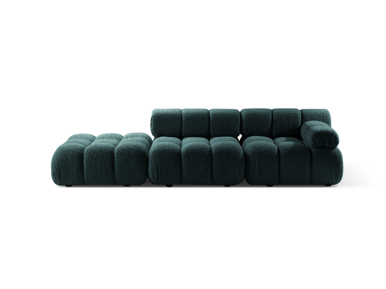 Bellis Boucle modulares Sofa links 4 Sitzer 94cm in Petrol präsentiert im Onlineshop von KAQTU Design AG. L-Sofa links ist von Micadoni