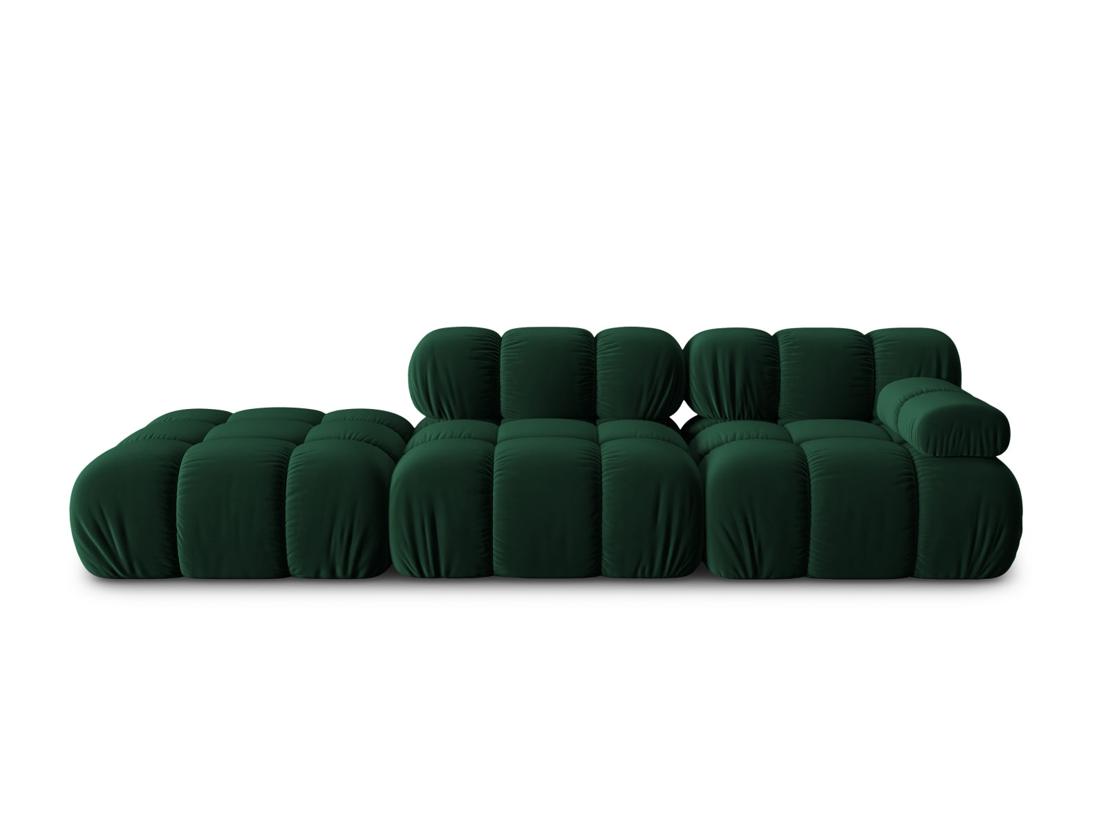 Bellis Velour modulares Sofa links 4 Sitzer 94cm in Bottle Green-Bluvel präsentiert im Onlineshop von KAQTU Design AG. L-Sofa links ist von Micadoni