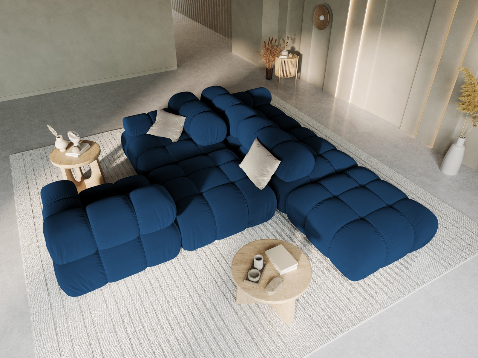 Entdecken Sie das elegante Bellis Velour Sofa von Micadoni – ein modulares 4-Sitzer in stilvollem Design, ideal für Ihr modernes Zuhause.