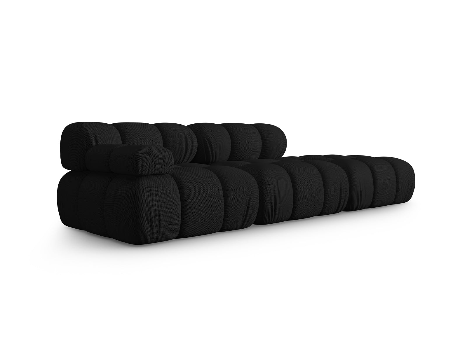 Elegantes Bellis modulares Sofa in Schwarz, 4-Sitzer, 94 cm, ideal für stilvolle Wohnräume, erhältlich bei KAQTU Design AG.