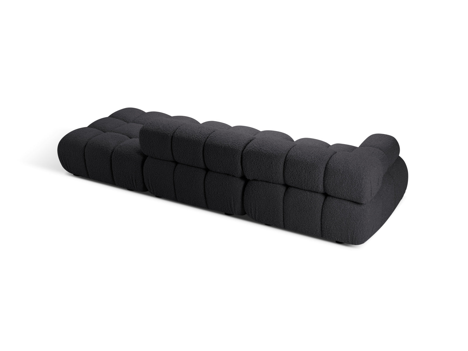 Modulares Bellis Boucle Sofa in Graphit, 4-Sitzer, rechte Ausführung, perfekt für moderne Wohnkonzepte und stilvolle Einrichtung.