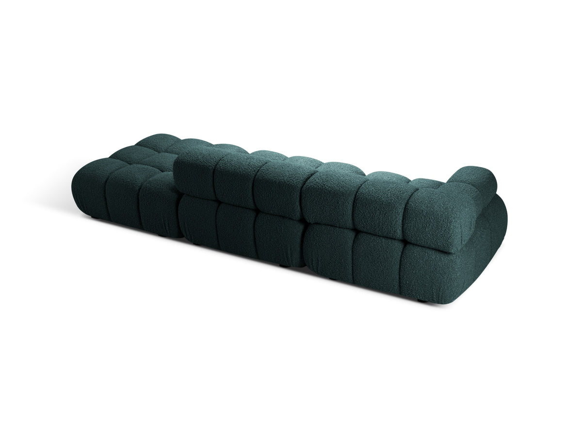 Bellis Boucle modulares Sofa rechts 4 Sitzer 94cm in Petrol-Rolf präsentiert im Onlineshop von KAQTU Design AG. L-Sofa rechts ist von Micadoni