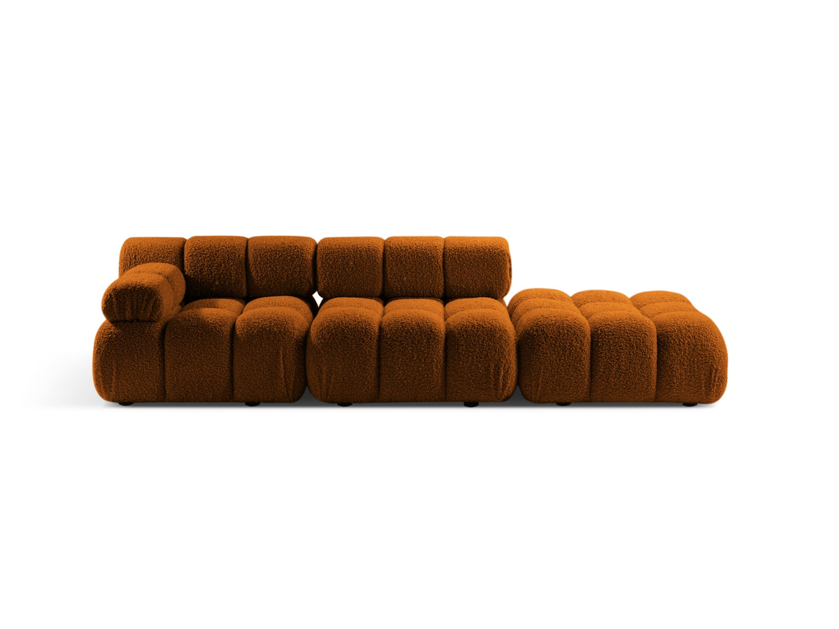 Bellis Boucle modulares Sofa rechts 4 Sitzer 94cm in Brick-Rolf präsentiert im Onlineshop von KAQTU Design AG. L-Sofa rechts ist von Micadoni