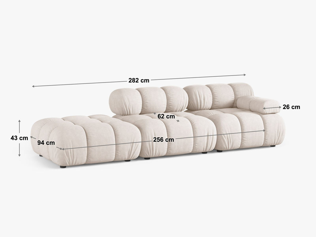 4-Sitzer Modular Sofa rechts Bellis in Yellow-Venus präsentiert im Onlineshop von KAQTU Design AG. 4er Sofa ist von Micadoni