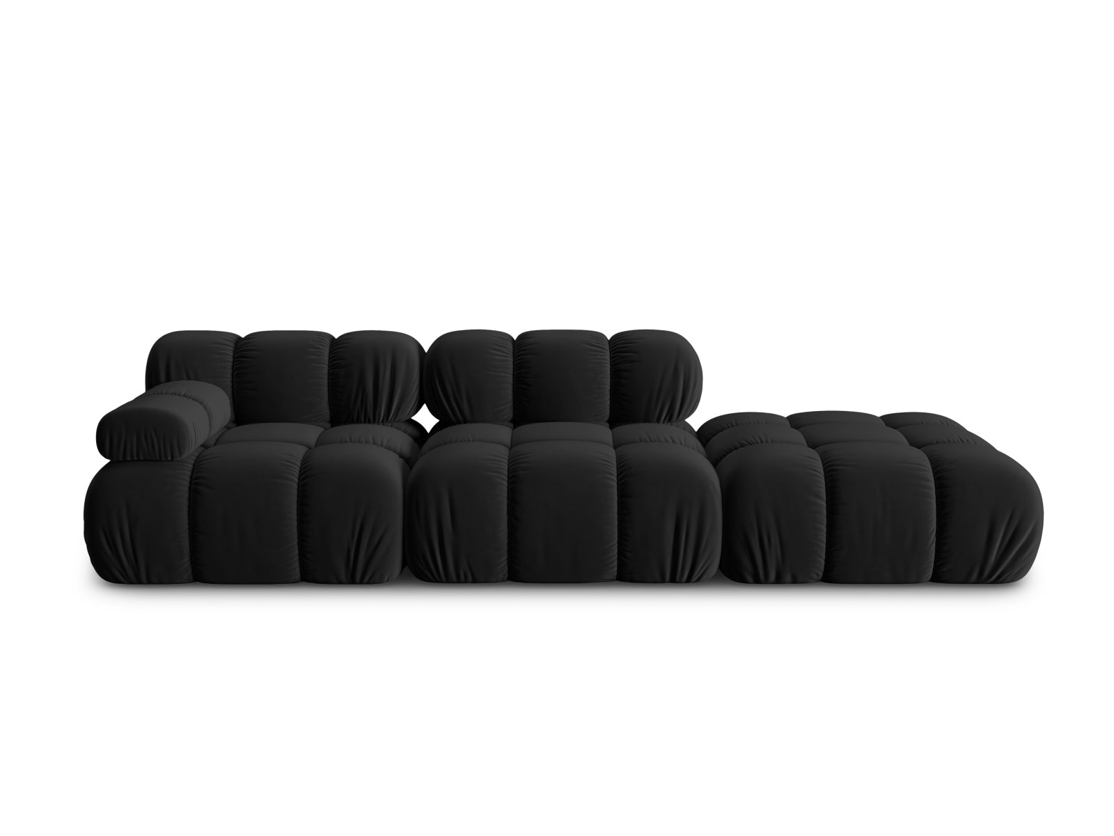 Bellis Velour modulares Sofa rechts 4 Sitzer 94cm in Black präsentiert im Onlineshop von KAQTU Design AG. L-Sofa rechts ist von Micadoni