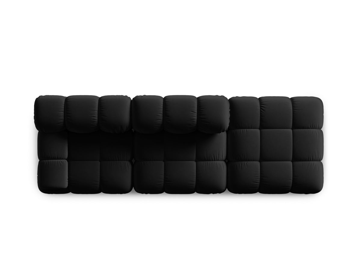 Bellis Velour modulares Sofa rechts 4 Sitzer 94cm in Black-Bluvel präsentiert im Onlineshop von KAQTU Design AG. L-Sofa rechts ist von Micadoni