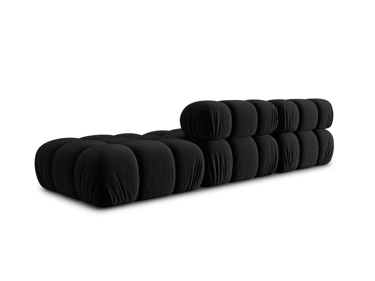 Bellis Velour modulares Sofa rechts 4 Sitzer 94cm in Black-Bluvel präsentiert im Onlineshop von KAQTU Design AG. L-Sofa rechts ist von Micadoni