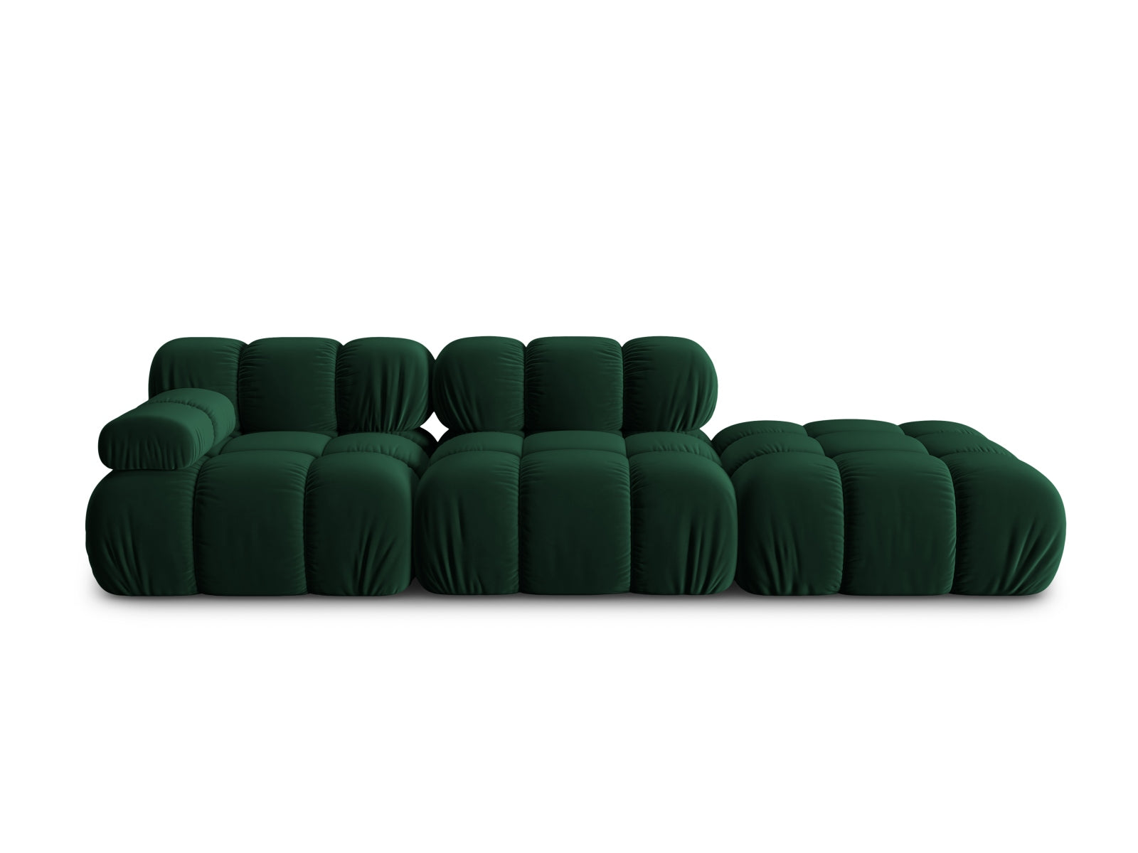 Bellis Velour modulares Sofa rechts 4 Sitzer 94cm in Bottle Green präsentiert im Onlineshop von KAQTU Design AG. L-Sofa rechts ist von Micadoni