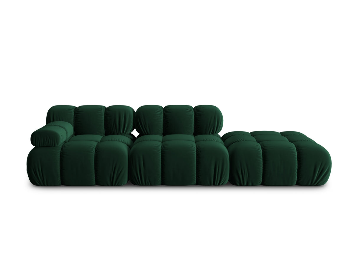 Bellis Velour modulares Sofa rechts 4 Sitzer 94cm in Bottle Green-Bluvel präsentiert im Onlineshop von KAQTU Design AG. L-Sofa rechts ist von Micadoni