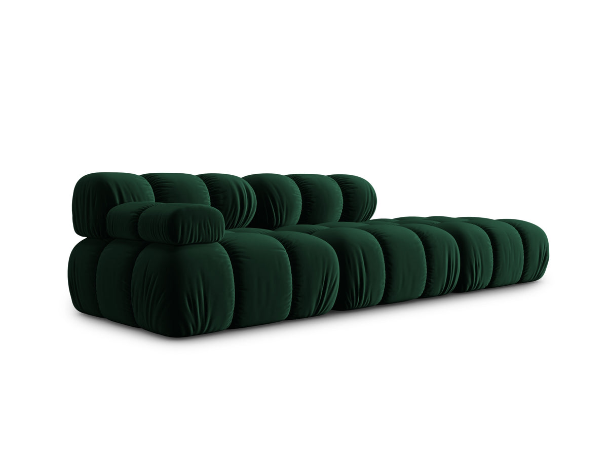 Bellis Velour modulares Sofa rechts 4 Sitzer 94cm in Bottle Green-Bluvel präsentiert im Onlineshop von KAQTU Design AG. L-Sofa rechts ist von Micadoni