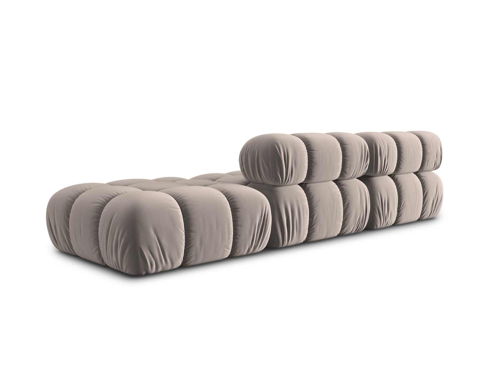Erleben Sie das Bellis Velour Sofa von Micadoni: Eleganz trifft auf Modularität und Komfort für Ihr Zuhause. Ideal für gesellige Abende!