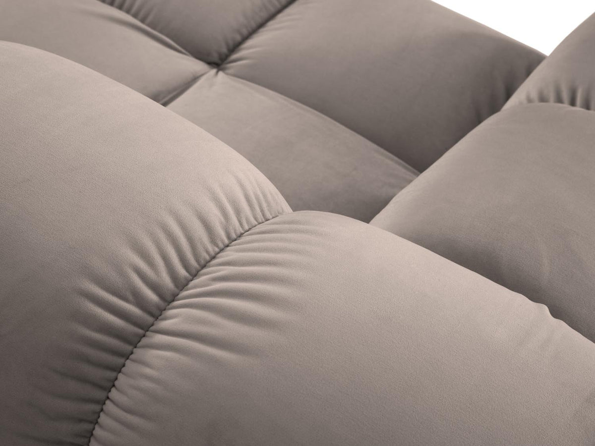 Bellis Velour modulares Sofa rechts 4 Sitzer 94cm in Cappuccino-Bluvel präsentiert im Onlineshop von KAQTU Design AG. L-Sofa rechts ist von Micadoni