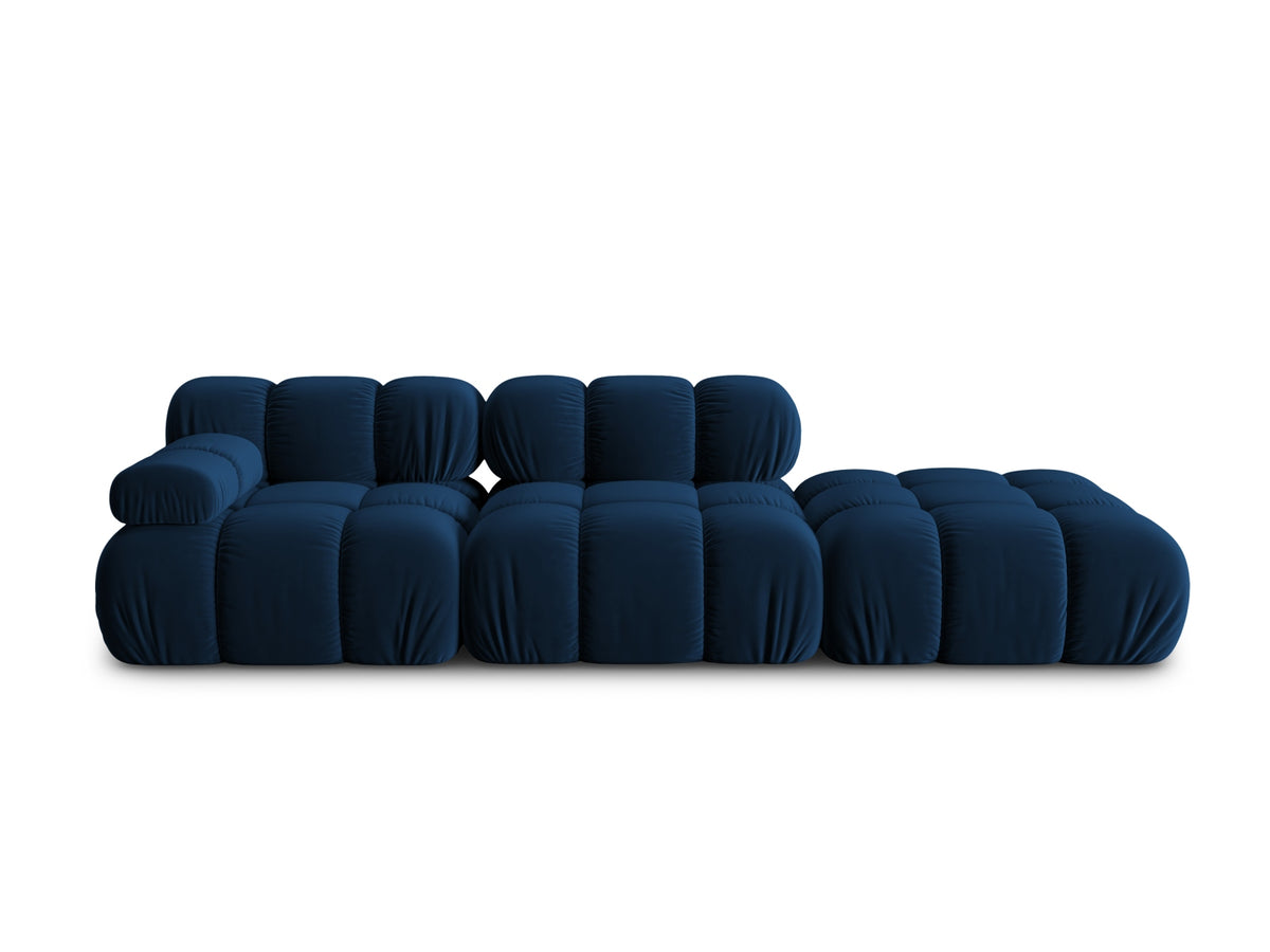 Bellis Velour modulares Sofa rechts 4 Sitzer 94cm in Royal Blue-Bluvel präsentiert im Onlineshop von KAQTU Design AG. L-Sofa rechts ist von Micadoni