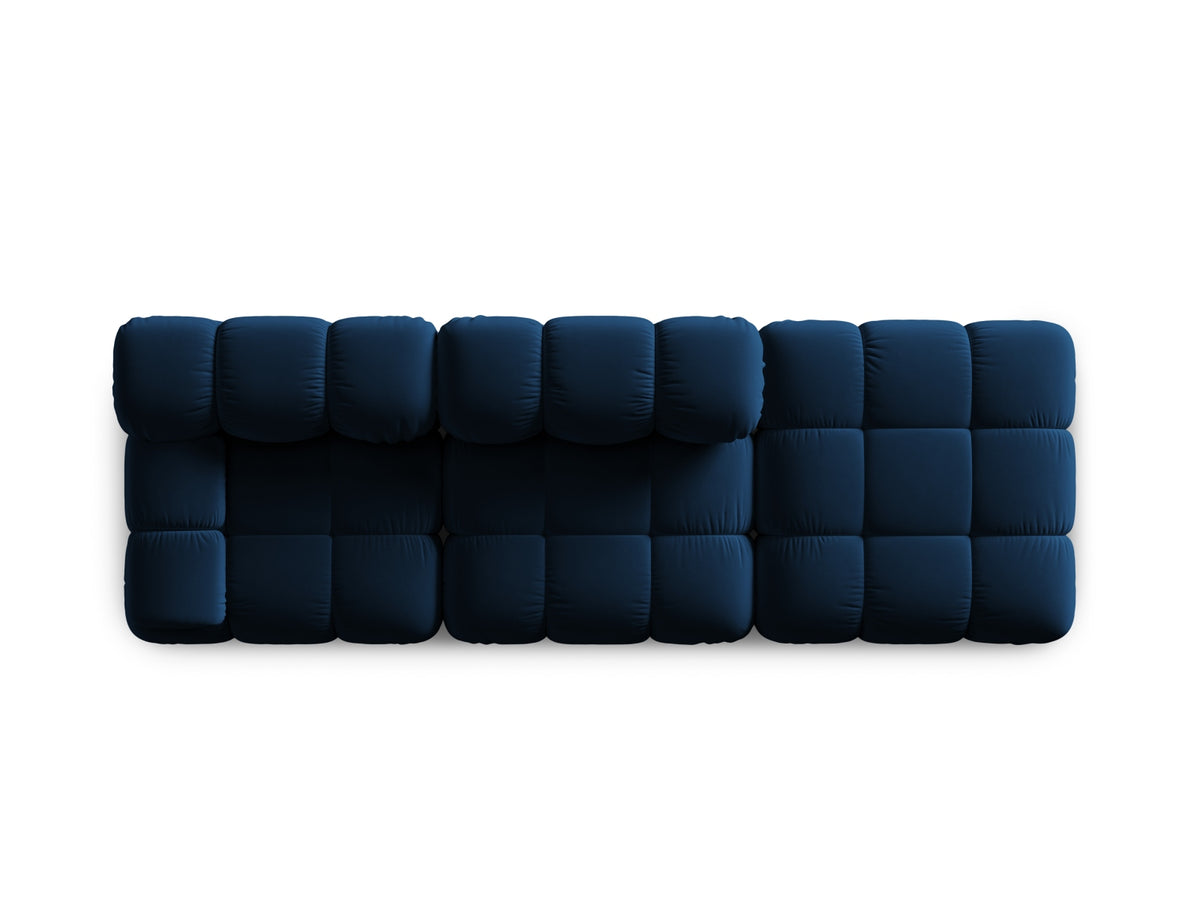 Bellis Velour modulares Sofa rechts 4 Sitzer 94cm in Royal Blue-Bluvel präsentiert im Onlineshop von KAQTU Design AG. L-Sofa rechts ist von Micadoni