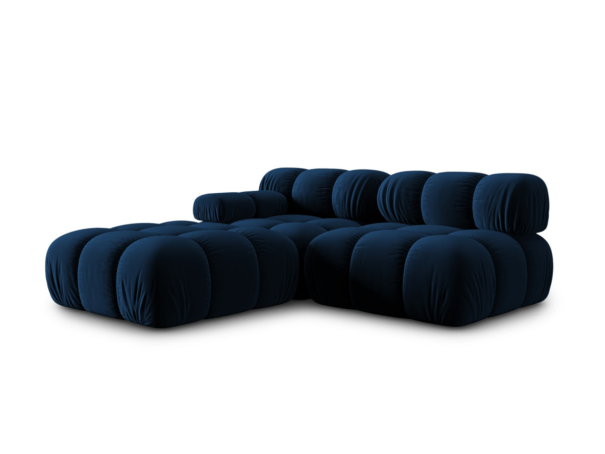 Bellis Velour modulares Sofa rechts 4 Sitzer 94cm in Royal Blue-Bluvel präsentiert im Onlineshop von KAQTU Design AG. L-Sofa rechts ist von Micadoni