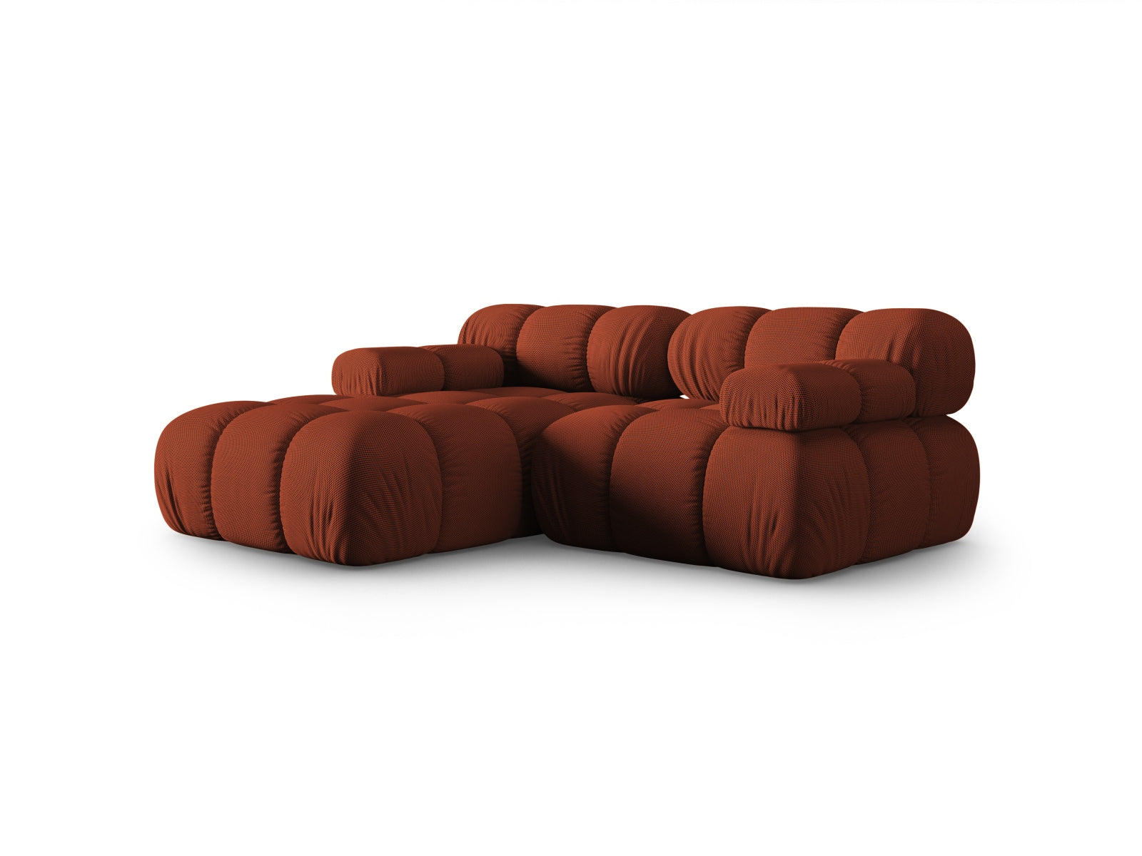 Elegantes Bellis Ecksofa in Brick-Sonic, 3-Sitzer, 155 cm, linksseitig, ideal für stilvolle Wohnräume, erhältlich bei KAQTU Design AG.