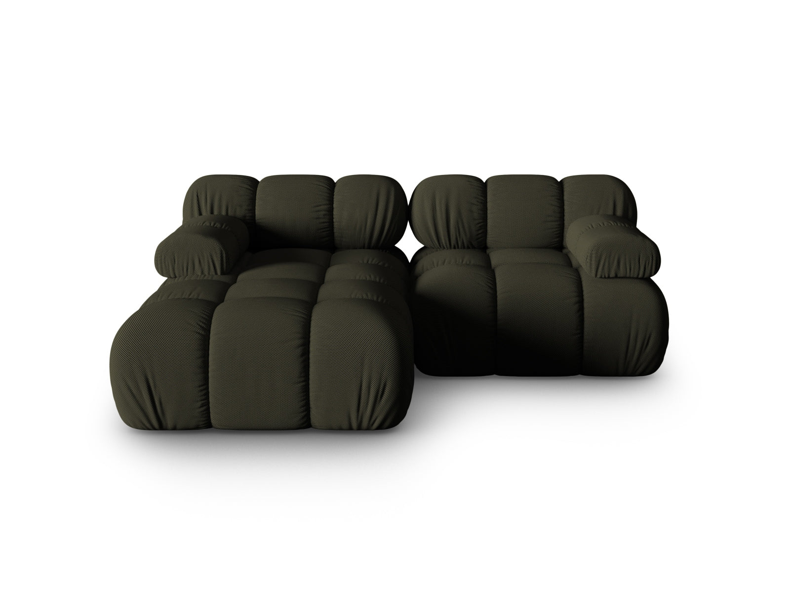 Bellis Modulares Ecksofa links 3 Sitzer 155cm in Amazon Green-Sonic präsentiert im Onlineshop von KAQTU Design AG. L-Sofa links ist von Micadoni