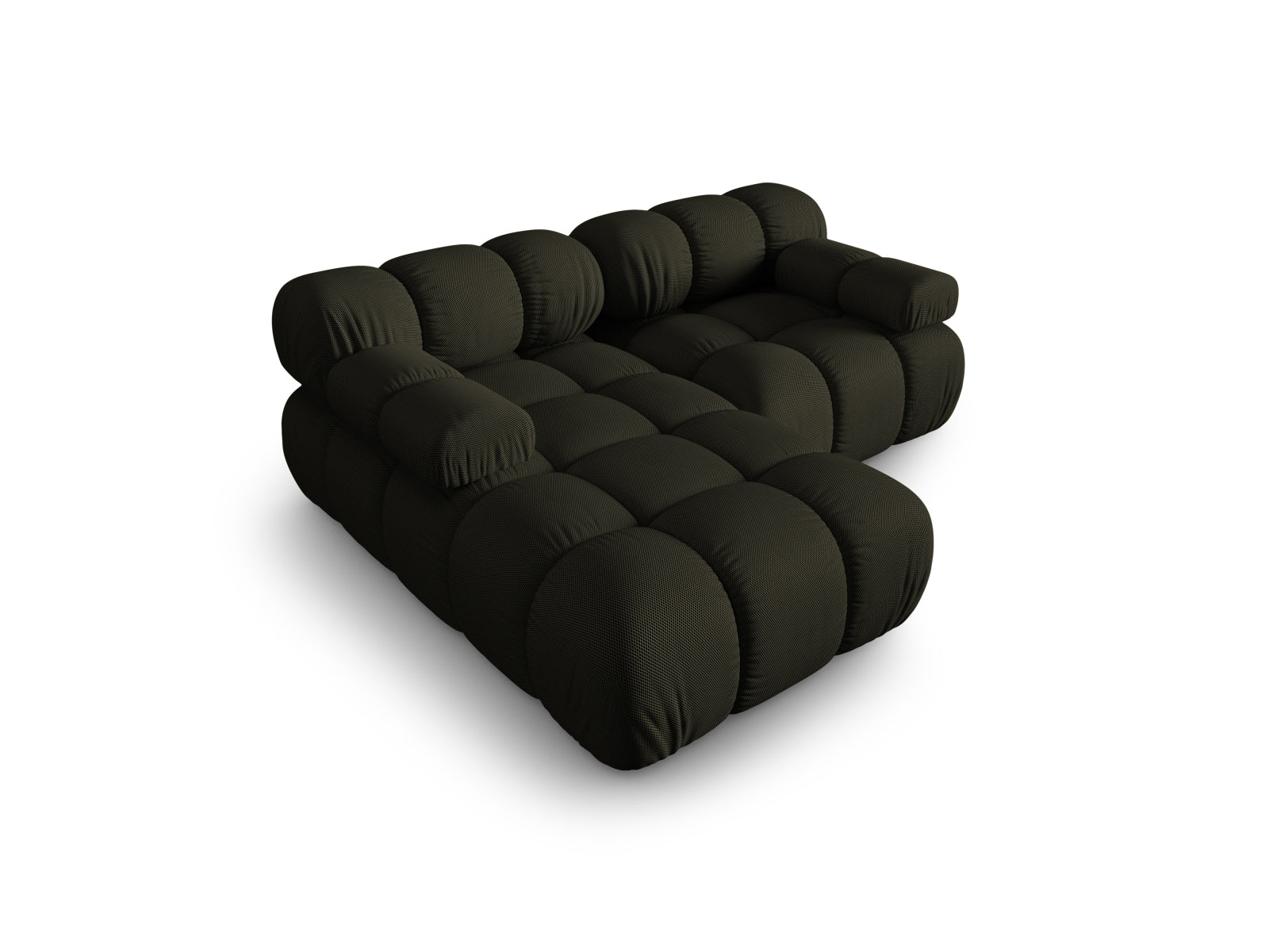 Modulares Bellis Ecksofa in Amazon Green-Sonic, 3-Sitzer, 155 cm, linksseitig, perfekt für moderne und elegante Wohnkonzepte.