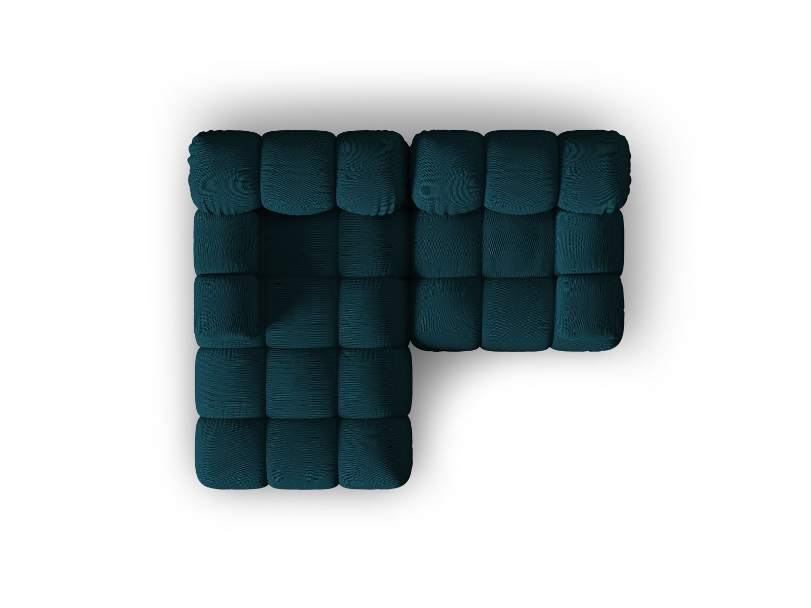 Stilvolles, modulares Ecksofa Bellis in tiefblau, linksseitig, 3-Sitzer, 155 cm, perfekt für moderne Wohnkonzepte von Micadoni.