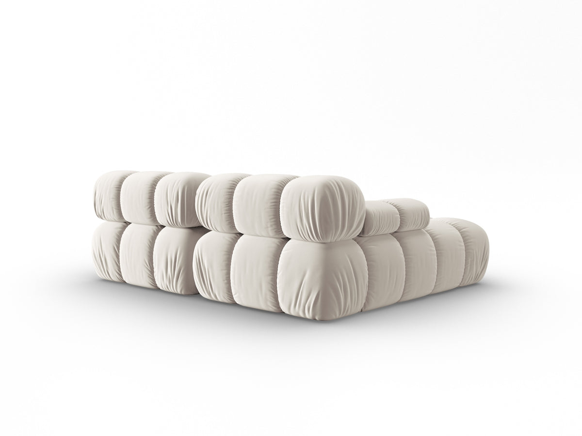 Bellis Velour modulares Ecksofa links 3 Sitzer 155cm in Dark Beige-Bluvel präsentiert im Onlineshop von KAQTU Design AG. L-Sofa links ist von Micadoni