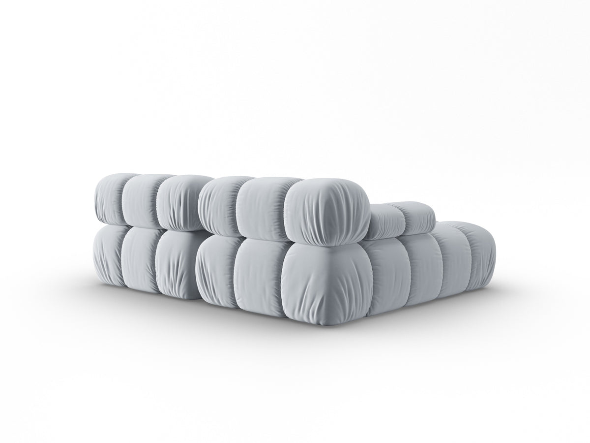 Bellis Velour modulares Ecksofa links 3 Sitzer 155cm in Light Blue-Bluvel präsentiert im Onlineshop von KAQTU Design AG. Ecksofa links ist von Micadoni