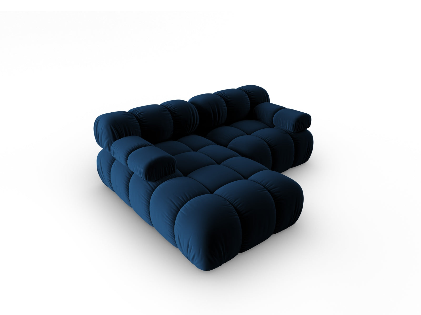 Elegantes, modulares Ecksofa Bellis in Royal Blue, 3-Sitzer, linksseitig, ideal für stilvolle Wohnräume, erhältlich bei Micadoni.