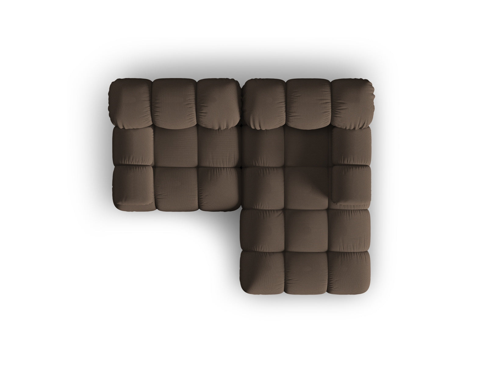 Modulares Ecksofa Bellis in Braun, 3-Sitzer, 155 cm, perfekt für moderne Wohnkonzepte, erhältlich bei Micadoni.