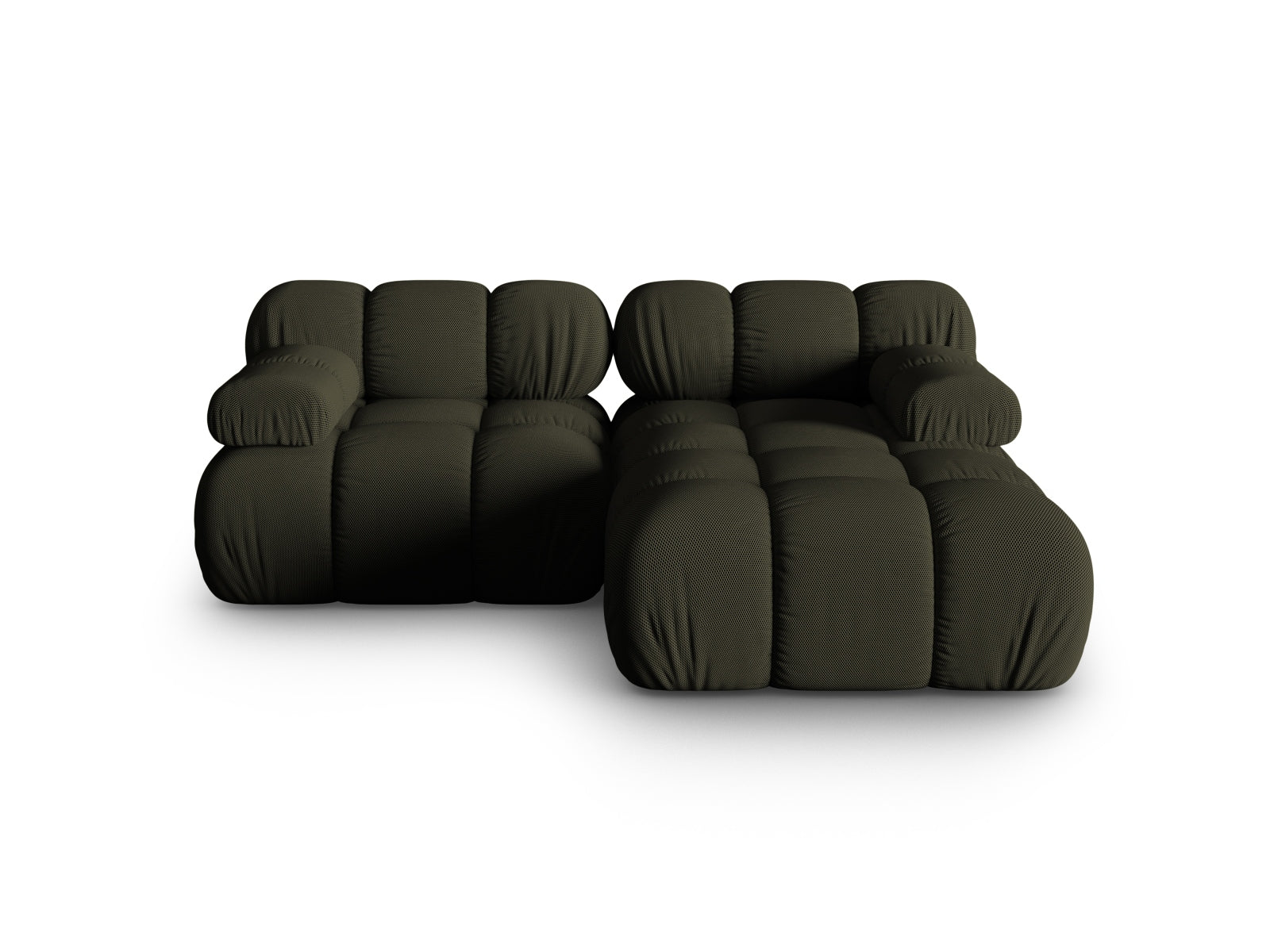 Bellis Modulares Ecksofa rechts 3 Sitzer 155cm in Amazon Green präsentiert im Onlineshop von KAQTU Design AG. Ecksofa ist von Micadoni