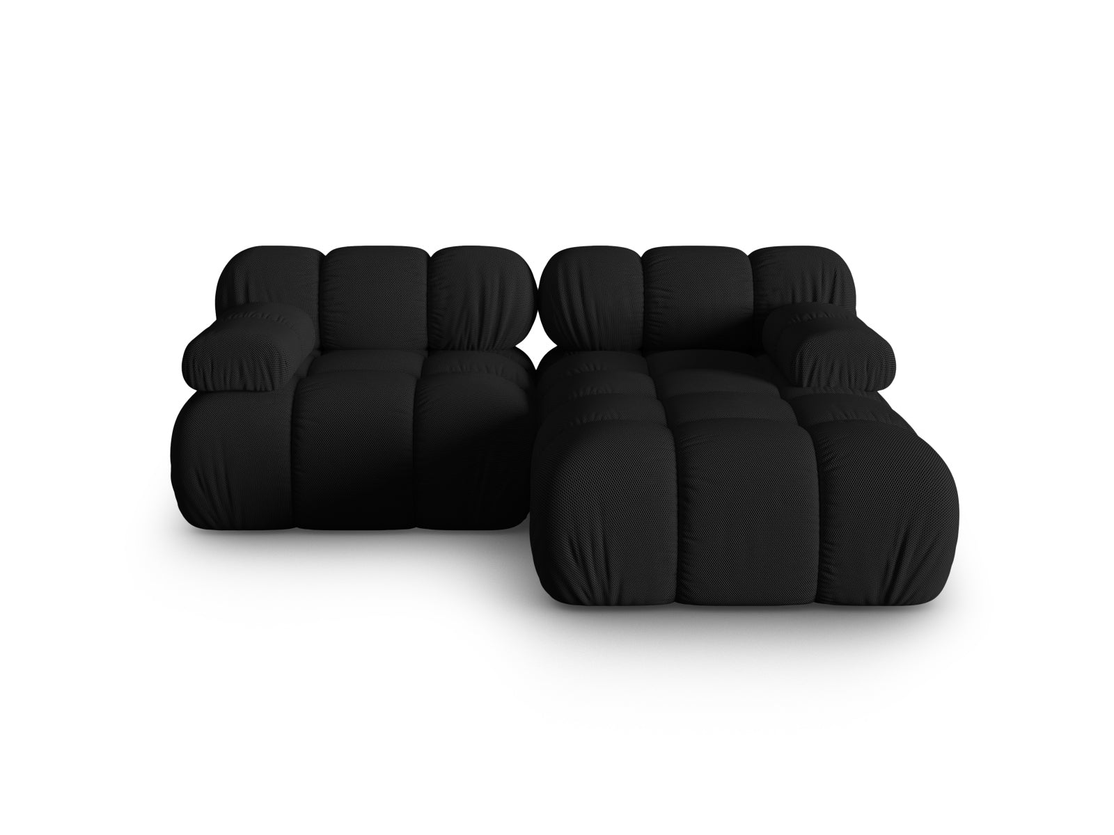 Bellis Modulares Ecksofa rechts 3 Sitzer 155cm in Black präsentiert im Onlineshop von KAQTU Design AG. Ecksofa ist von Micadoni