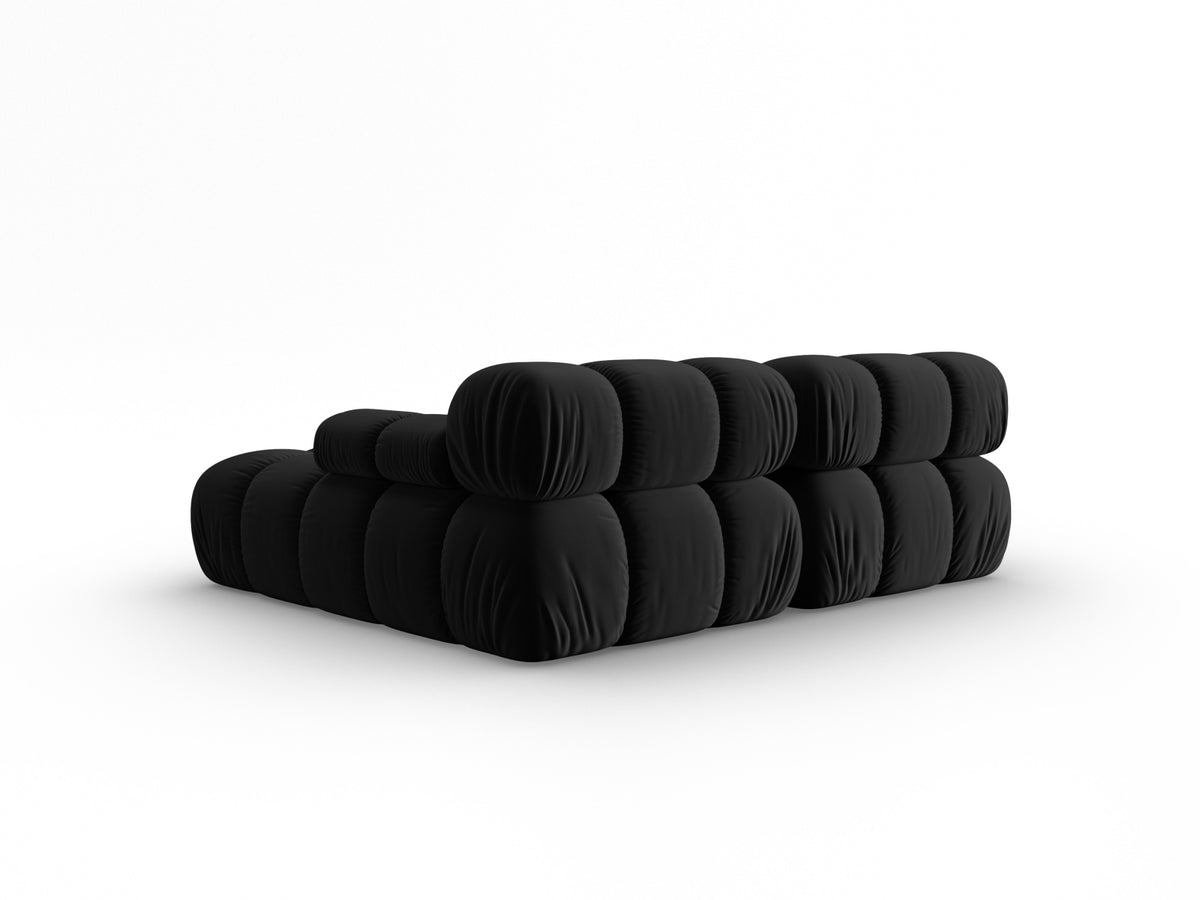 Bellis Velour modulares Ecksofa rechts 3 Sitzer 155cm in Black-Bluvel präsentiert im Onlineshop von KAQTU Design AG. L-Sofa rechts ist von Micadoni