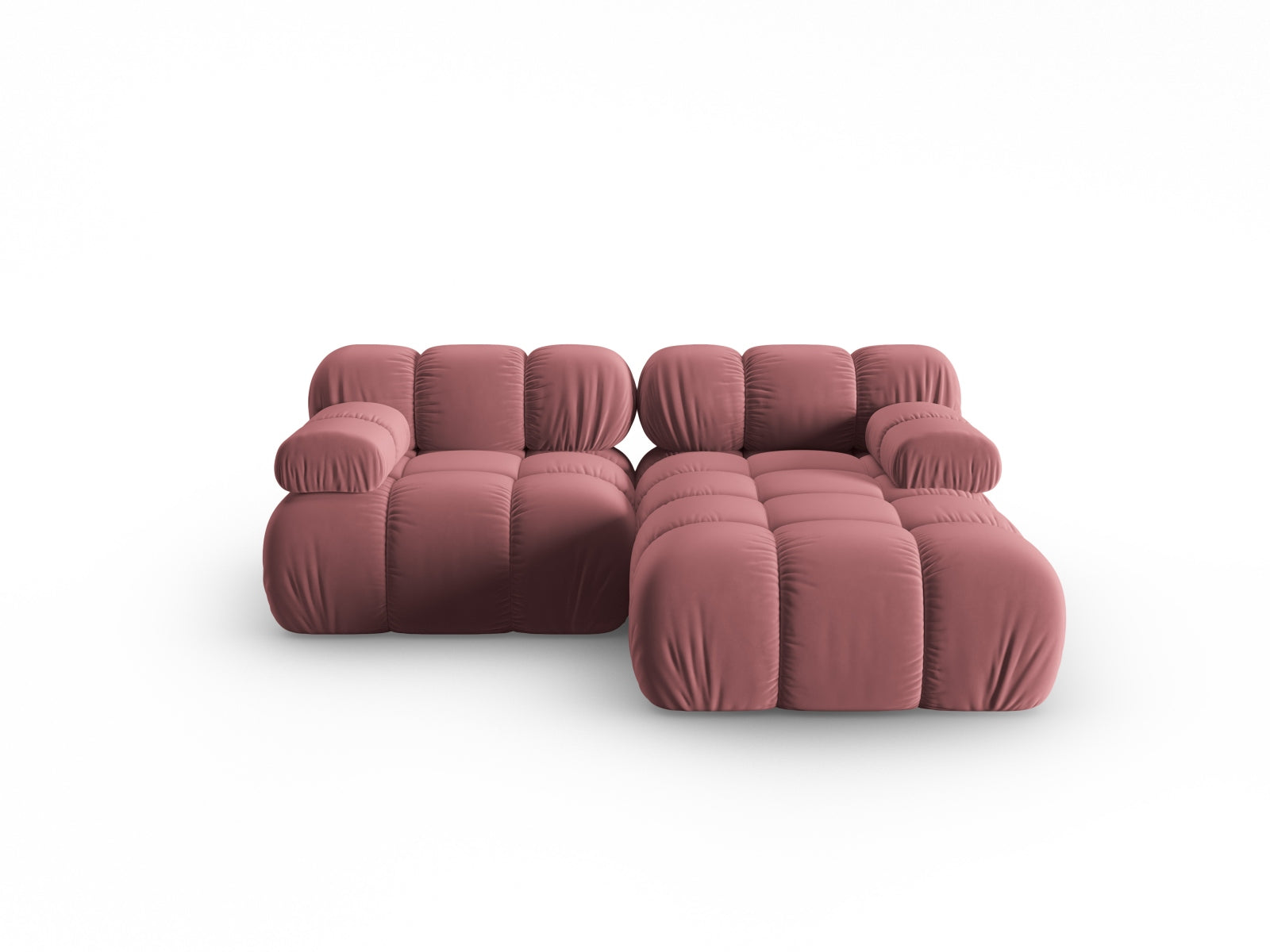 Bellis Velour modulares Ecksofa rechts 3 Sitzer 155cm in Pink-Bluvel präsentiert im Onlineshop von KAQTU Design AG. Ecksofa rechts ist von Micadoni