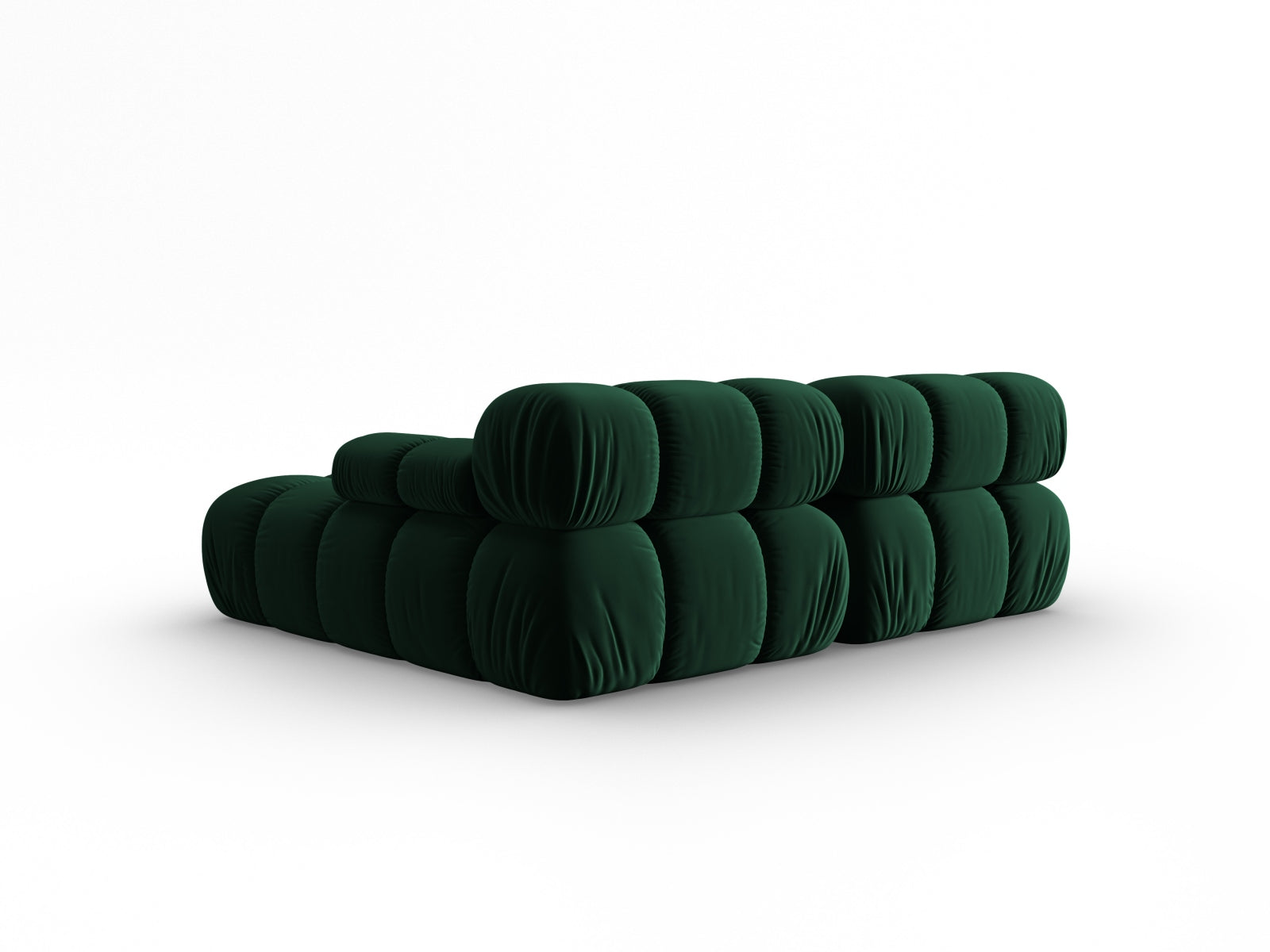 Modulares Ecksofa Bellis in edlem Velours, rechte Ausführung, 3-Sitzer mit 155 cm Breite, perfekt für moderne Wohnkonzepte von Micadoni.