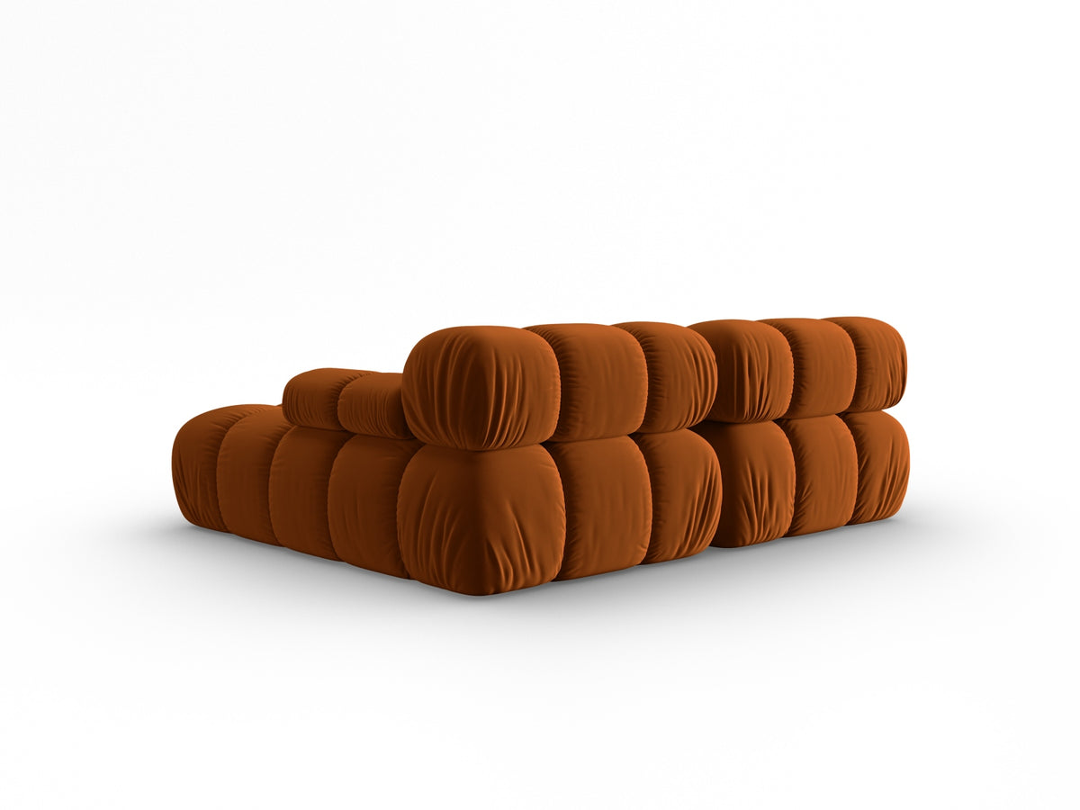 Bellis Velour modulares Ecksofa rechts 3 Sitzer 155cm in Terracotta-Bluvel präsentiert im Onlineshop von KAQTU Design AG. L-Sofa rechts ist von Micadoni