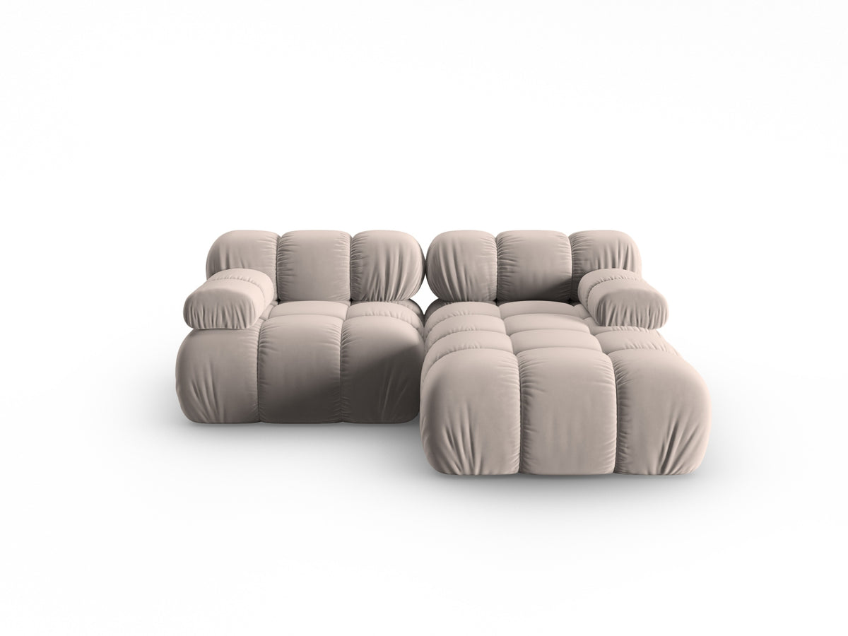 Bellis Velour modulares Ecksofa rechts 3 Sitzer 155cm in Cappuccino-Bluvel präsentiert im Onlineshop von KAQTU Design AG. Ecksofa rechts ist von Micadoni